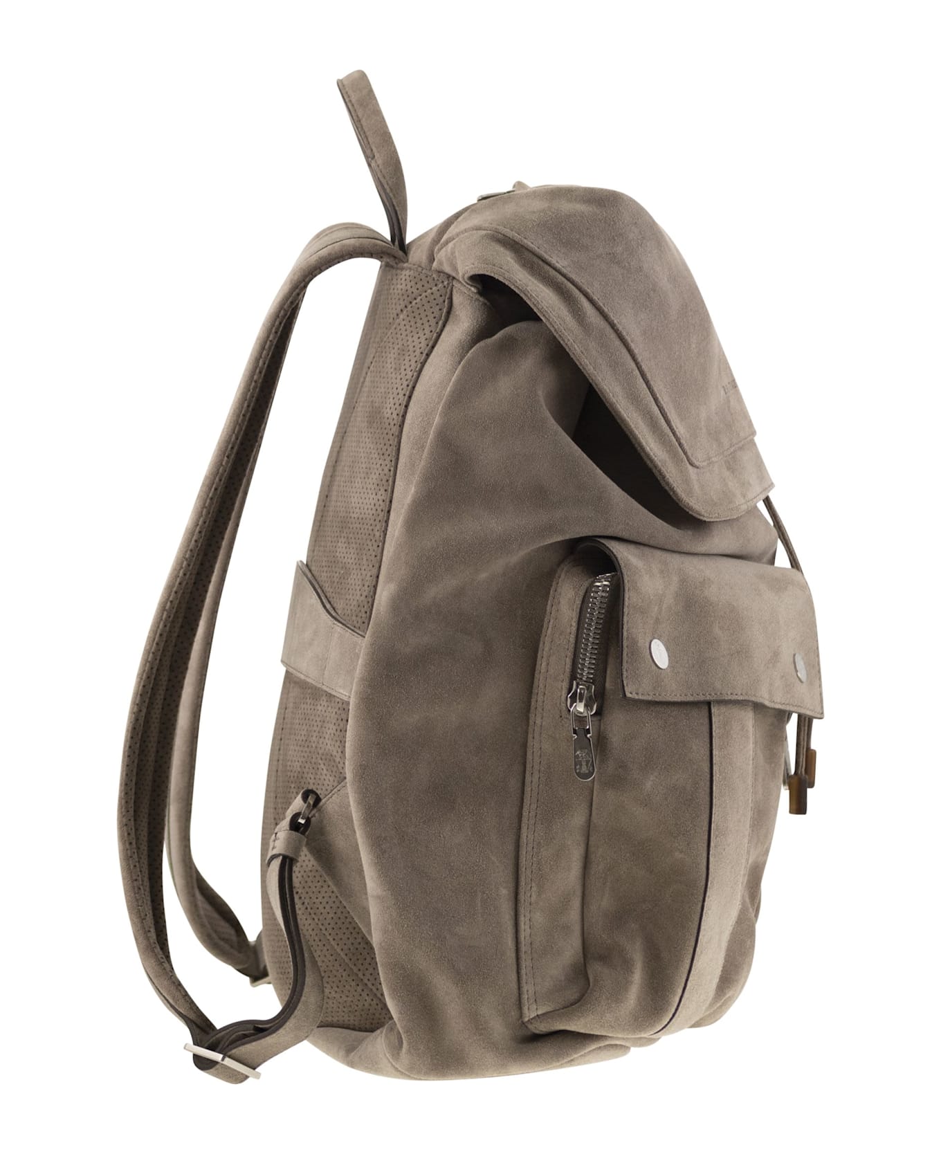 Brunello Cucinelli Suede Backpack - Turtledove バックパック