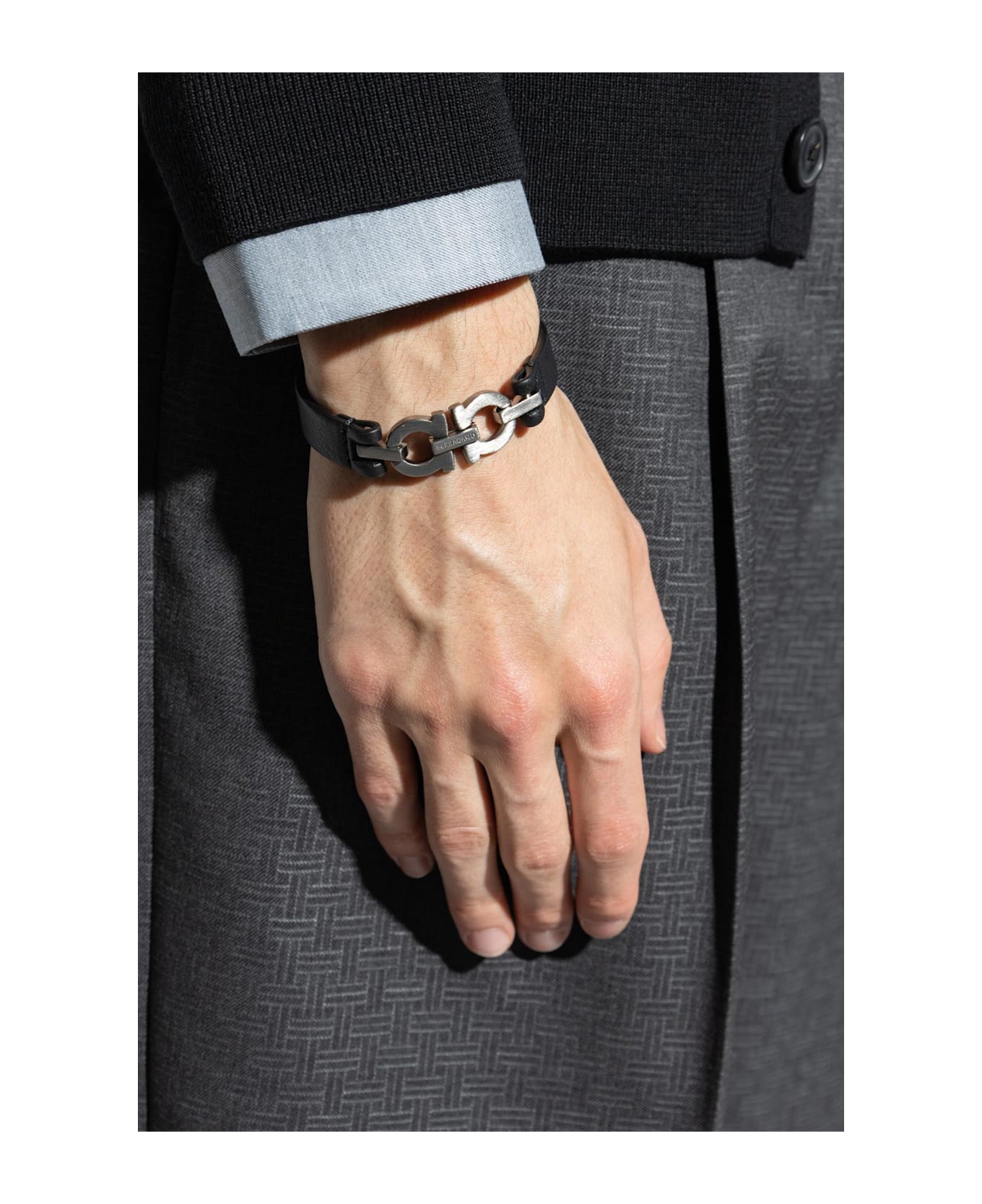 Ferragamo Leather Bracelet - SHADOW BLUE