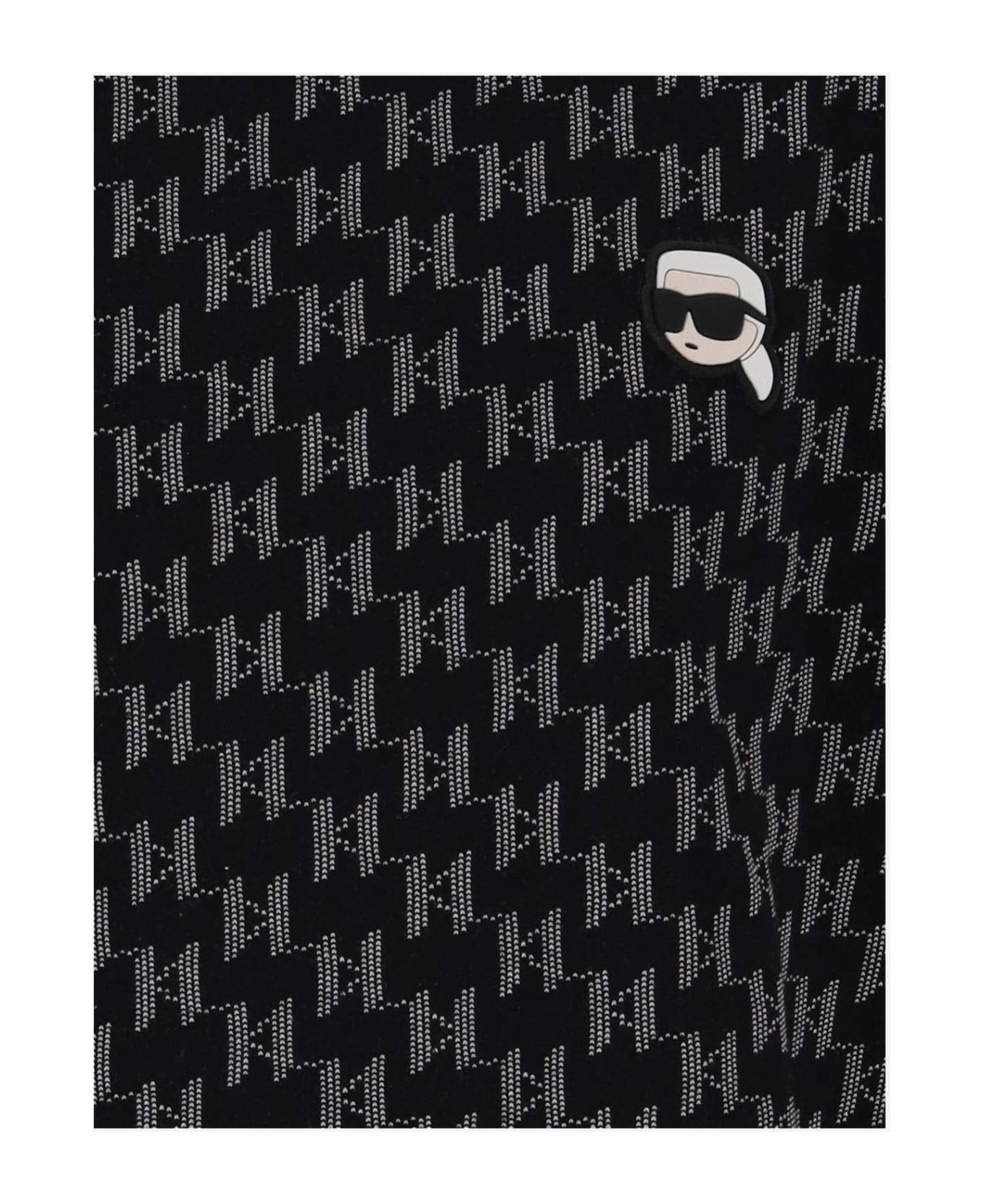 Karl Lagerfeld Monogrammed Cotton Sweatshirt - Black