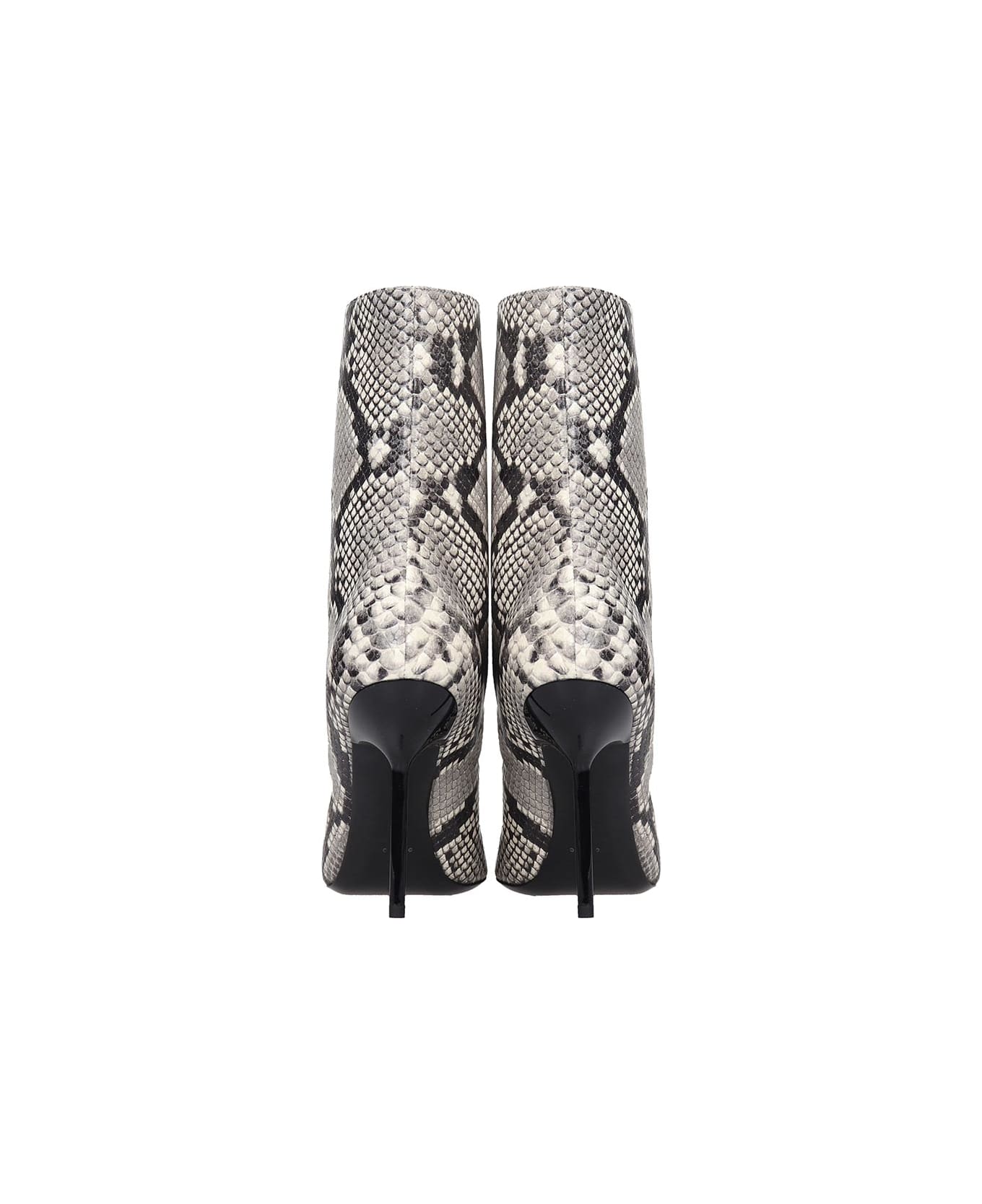 Ben Taverniti Unravel Project High Heels Ankle Boots In Animalier Leather - Animalier