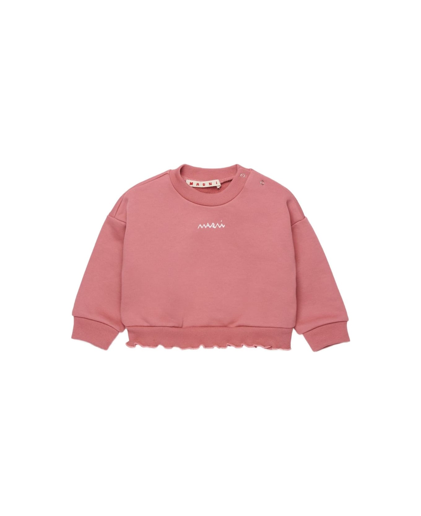Marni Kids Pink Long-sleeved Crewneck Sweatshirt - Pink