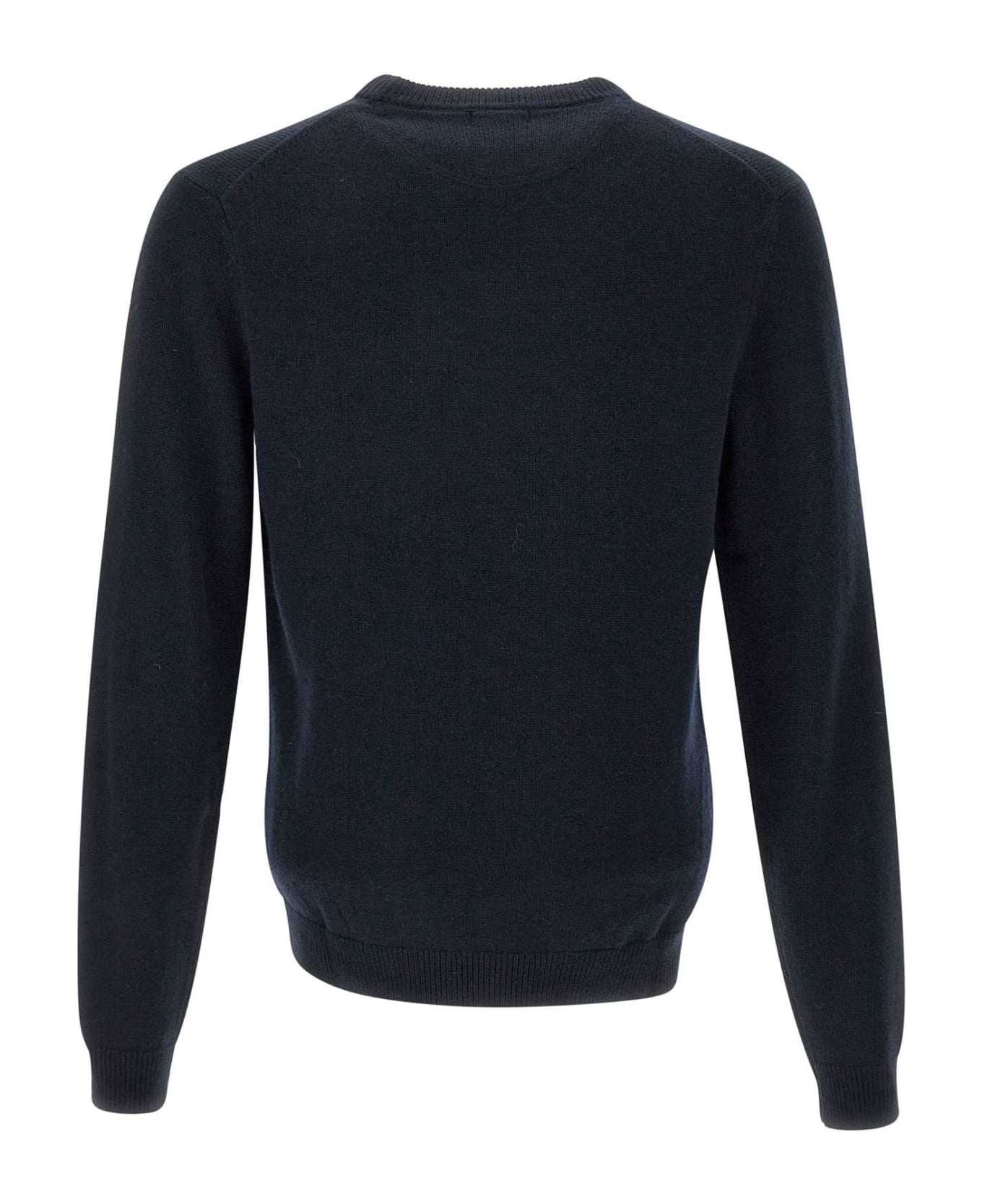 Sun 68 'round Solid' Wool And Viscose Blend Pullover Sweater - NAVY BLUE ニットウェア