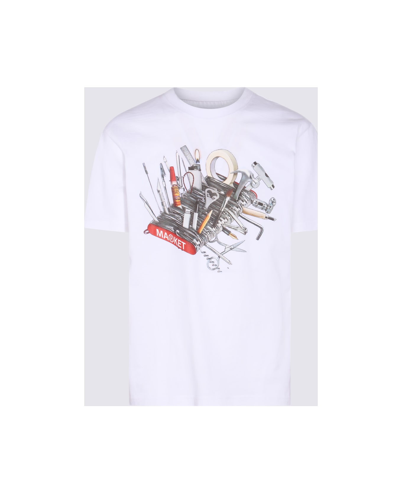 Market White Cotton Tools Of The Trade T-shirt