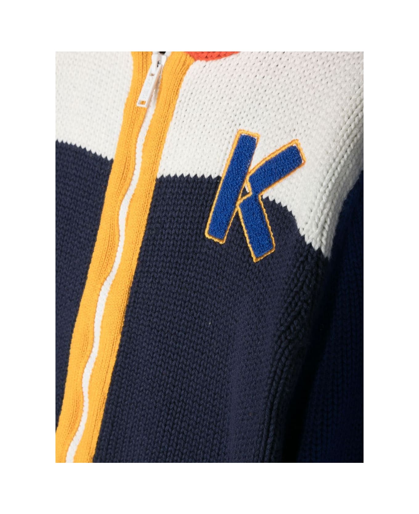 Kenzo Kids Ikebana Cardigan Tricot - Blue ニットウェア＆スウェットシャツ