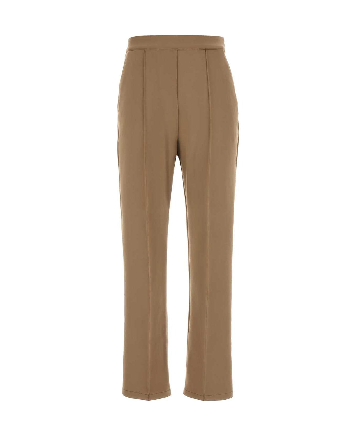 Max Mara Camel Stretch Nylon Teismo Pant - NOCCIOLA