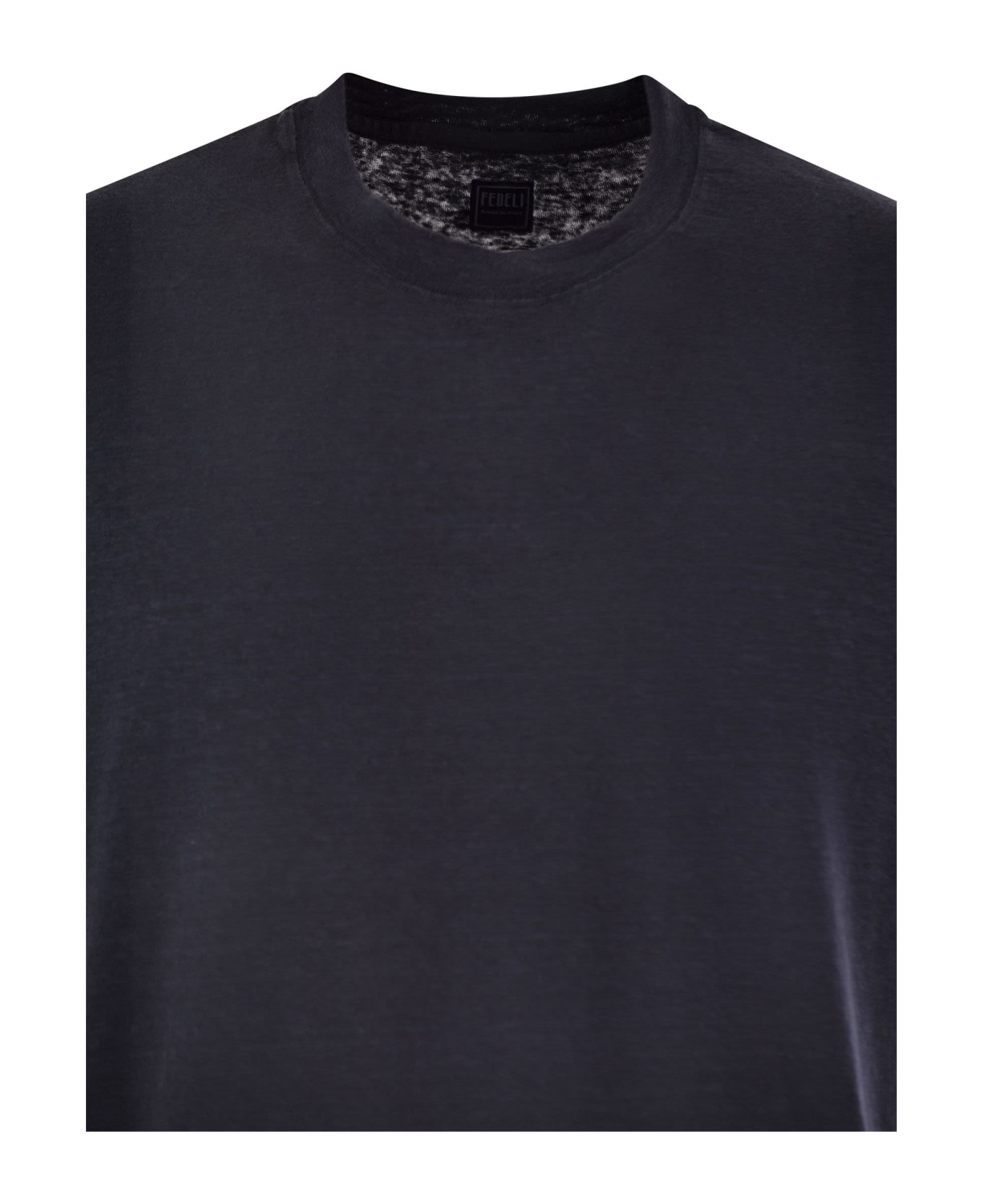 Fedeli Linen Flex T-shirt - Blu