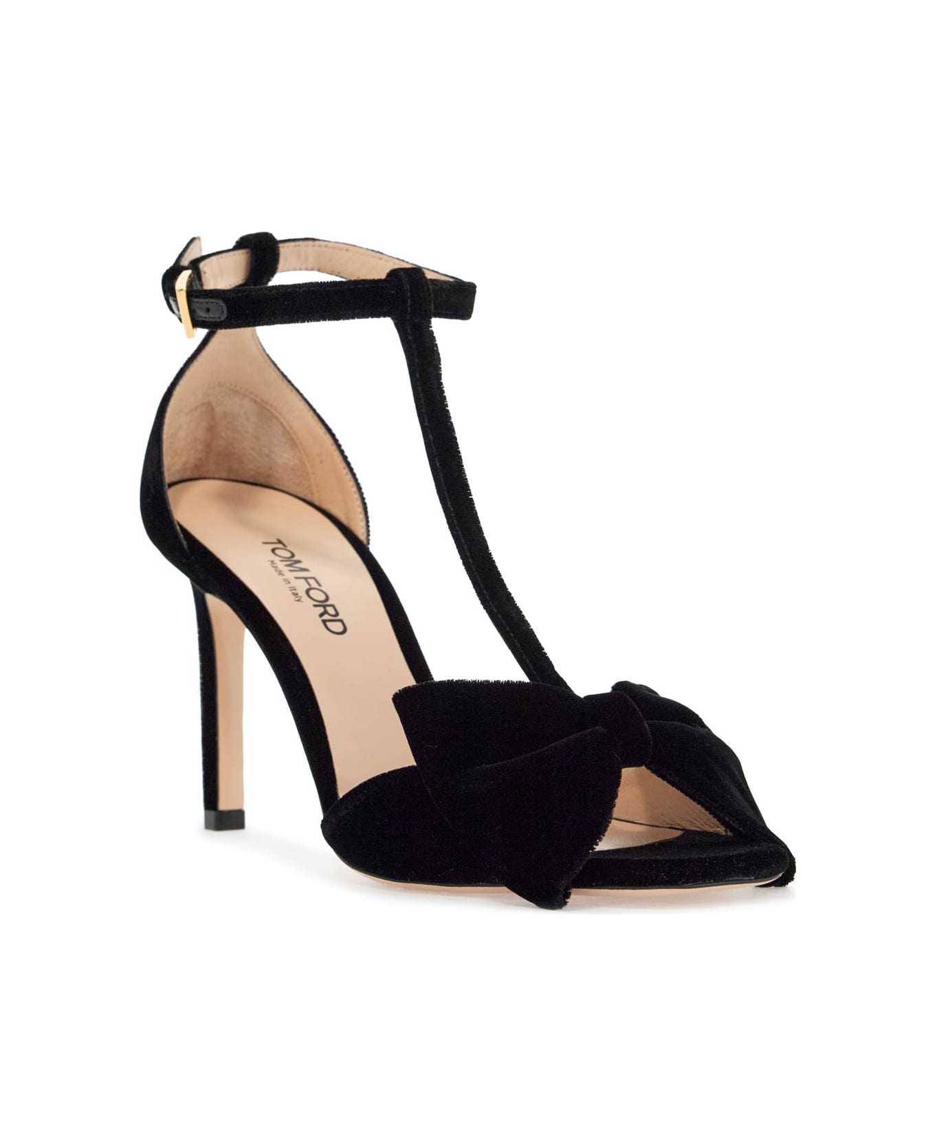 Tom Ford Velvet Sandals - BLACK (Black)