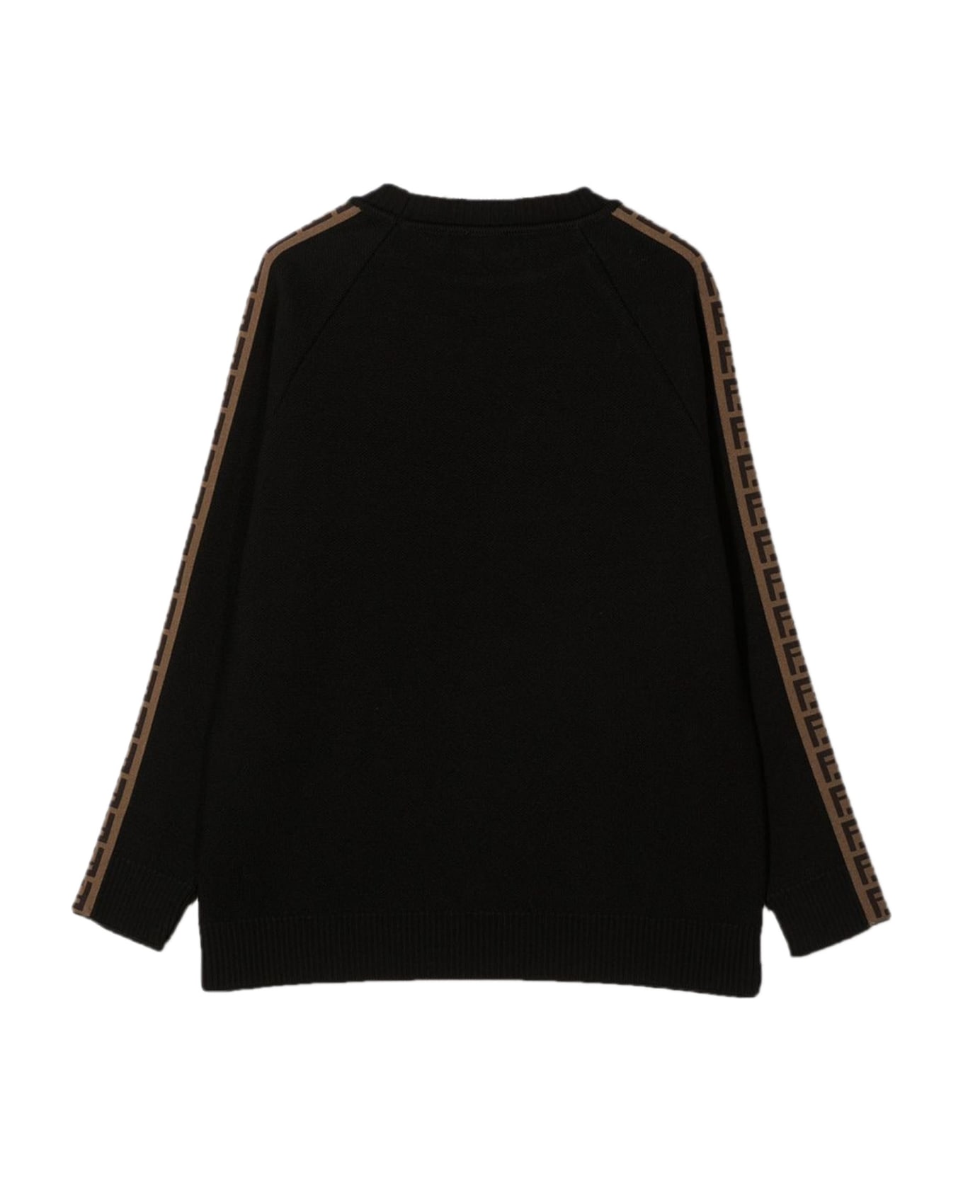 Fendi Black Virgin Wool Sweatshirt - Nero