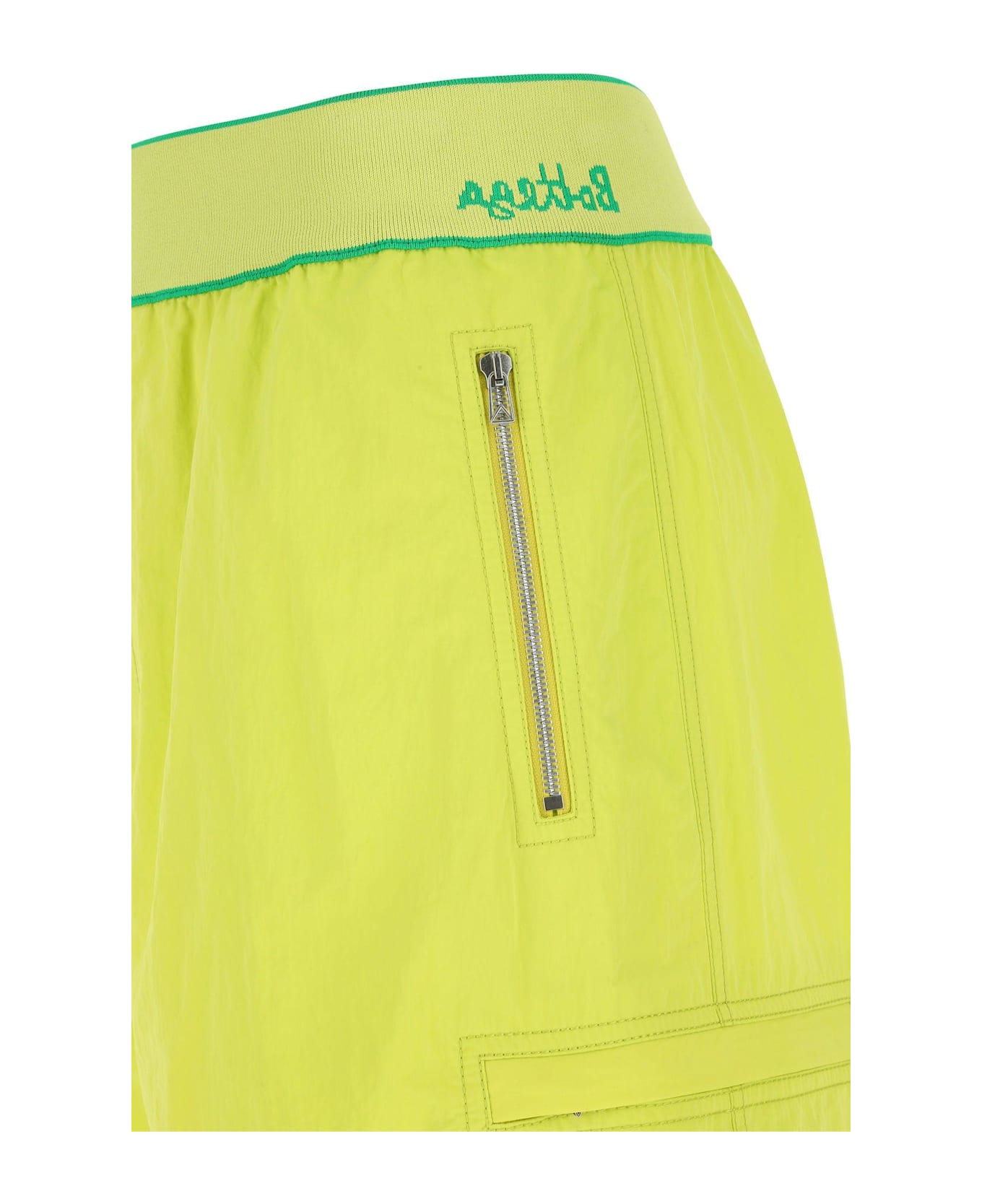 Bottega Veneta Acid Green Nylon Bermuda Shorts - 7214