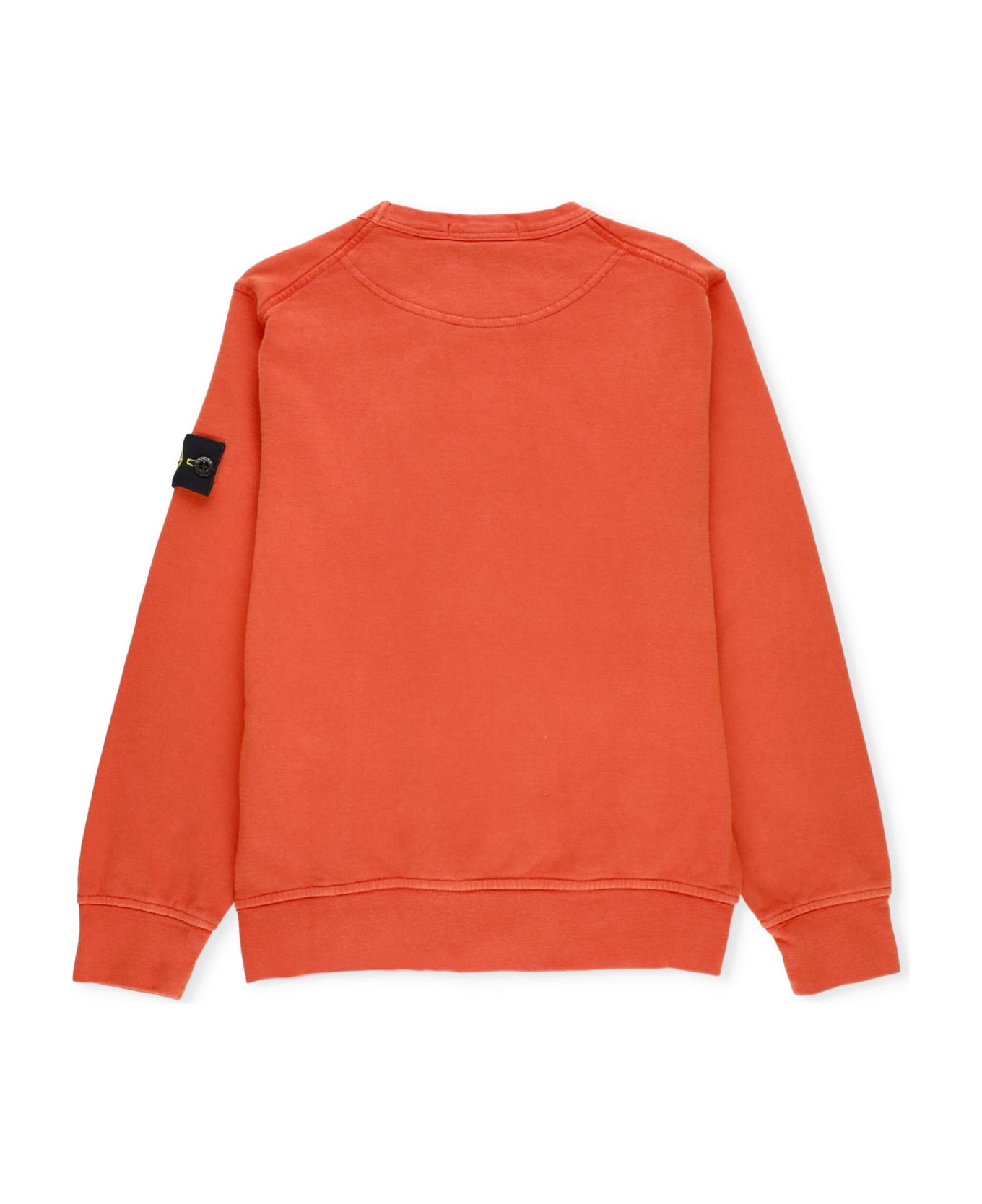 Stone Island Junior Cotton Sweartshirt - Orange