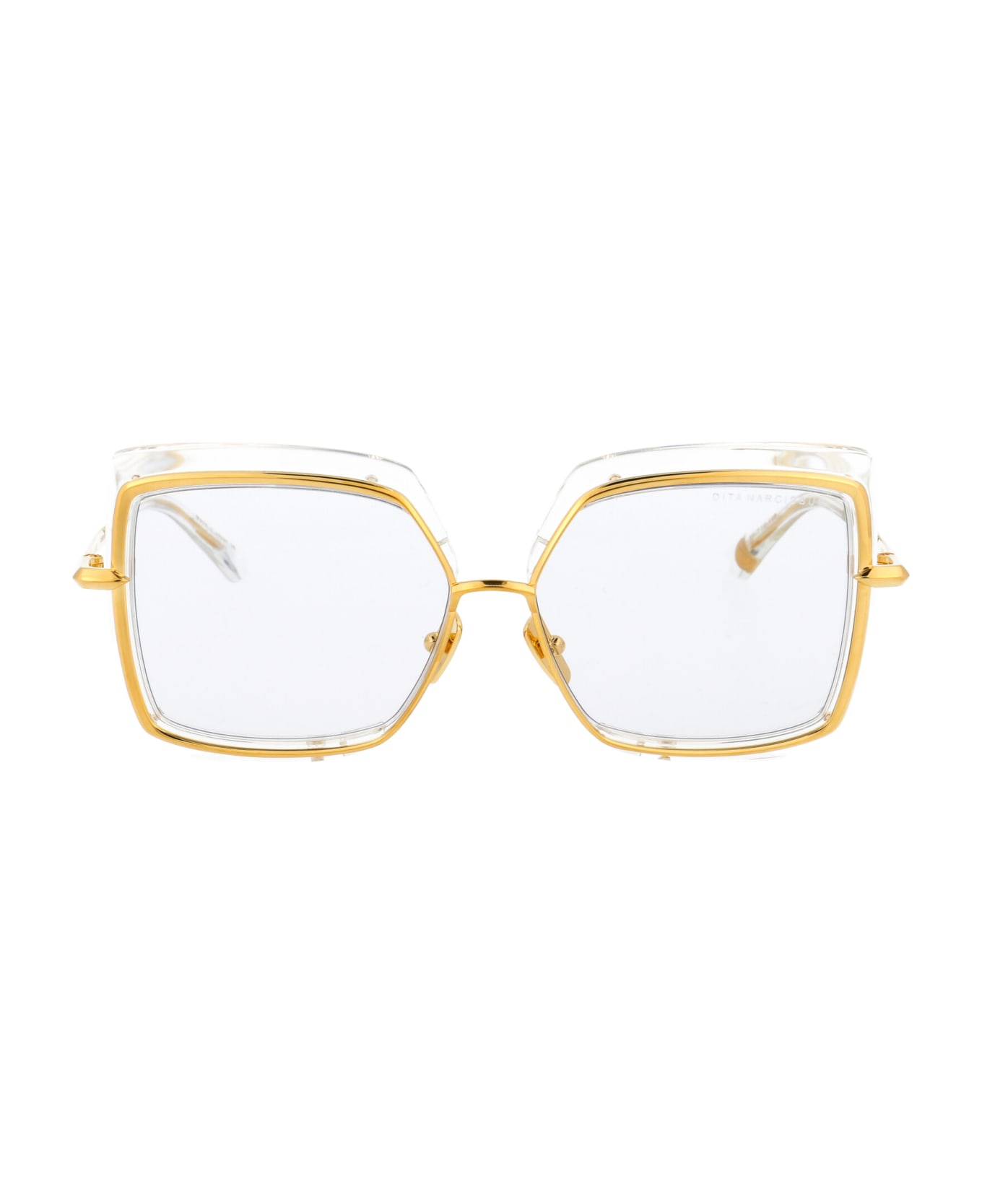 Dita Narcissus Sunglasses - Crystal Clear - Yellow Gold