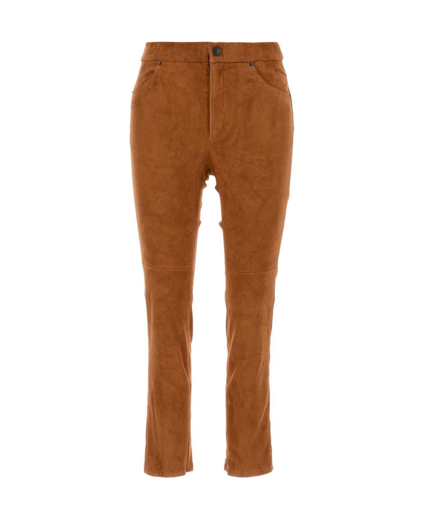 Isabel Marant Copper Suede Dorothea Pant - COGNAC