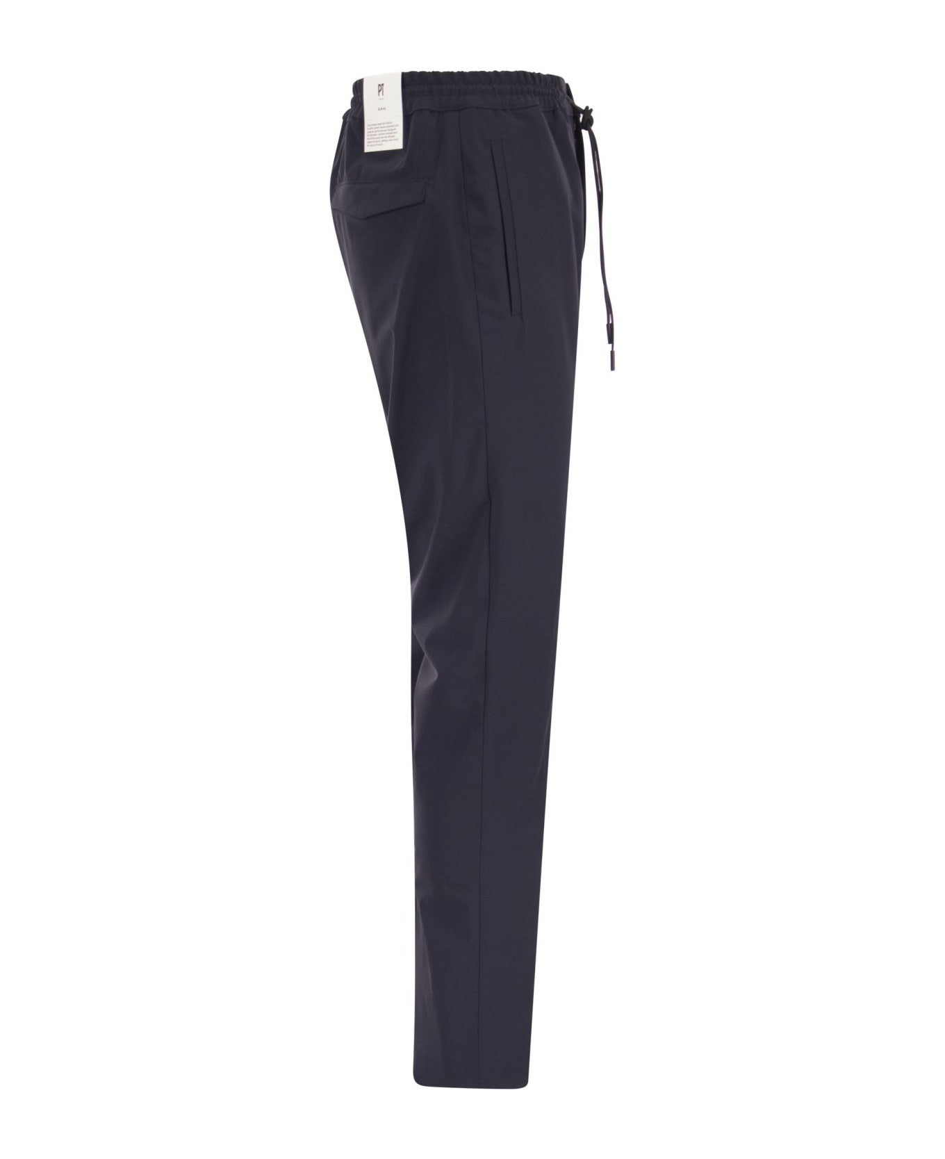 PT Torino 'omega' Trousers In Technical Fabric - Navy ボトムス