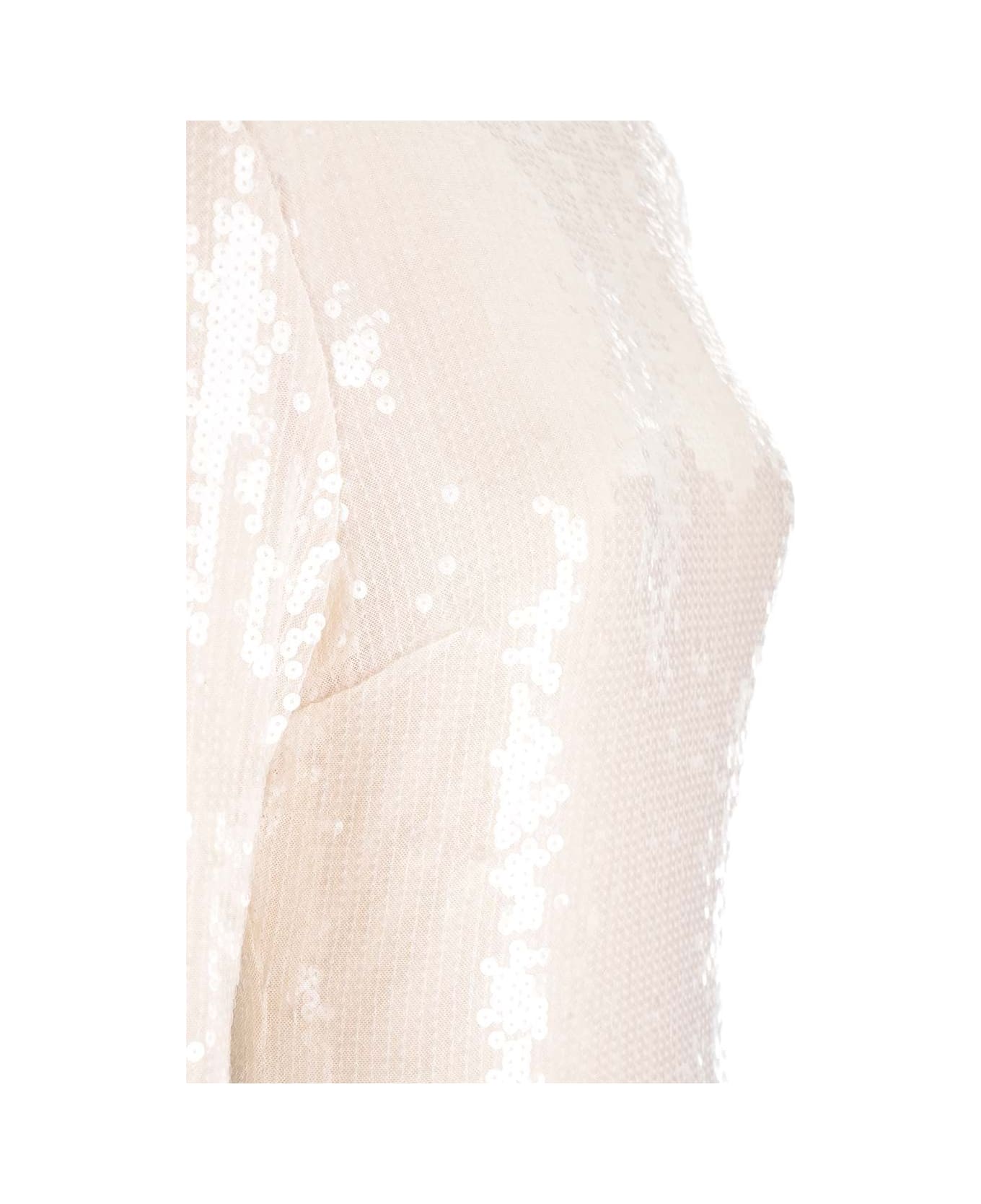 Rotate by Birger Christensen Maxi Dress With Sequins - White