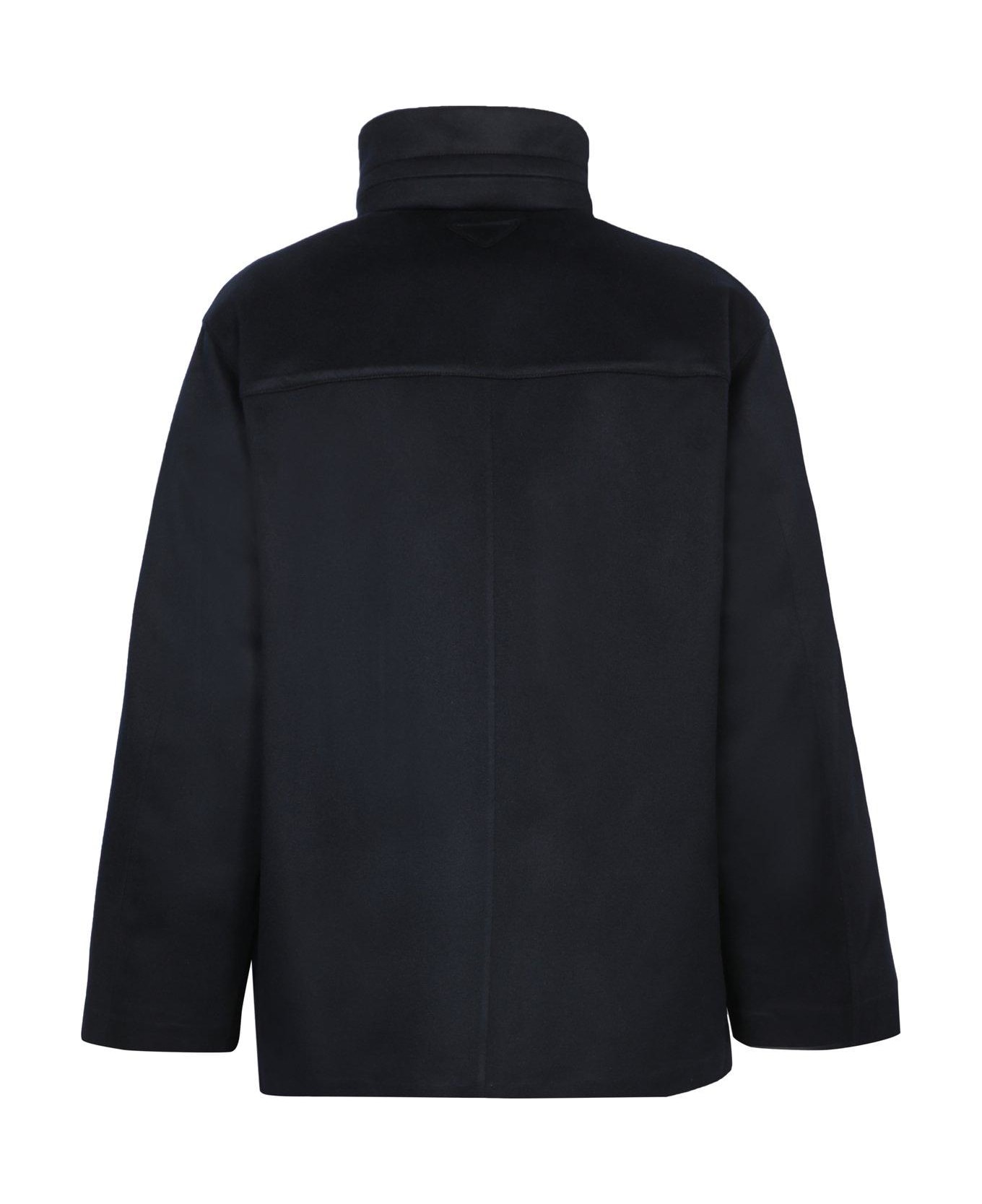 Prada Midweight Straight Hem Down Jacket - Bleu