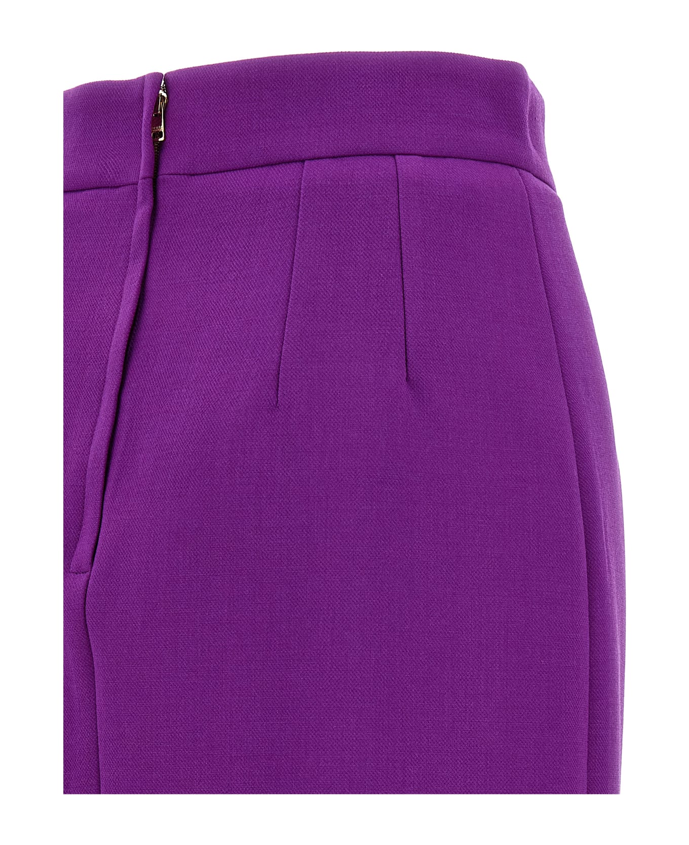 Dolce 
Gabbana Metallic Logo Skirt - Purple