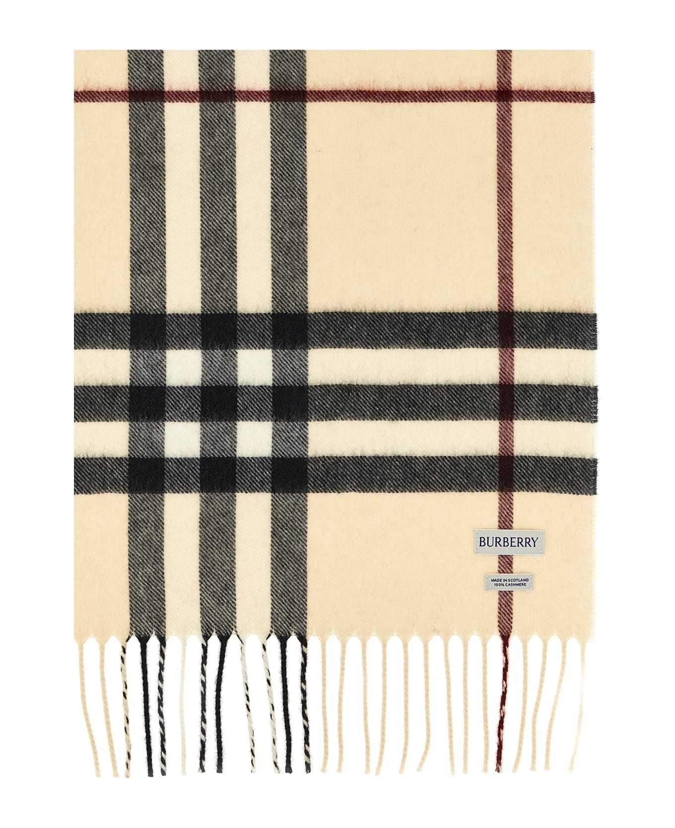 Burberry Check Scarf - STONE