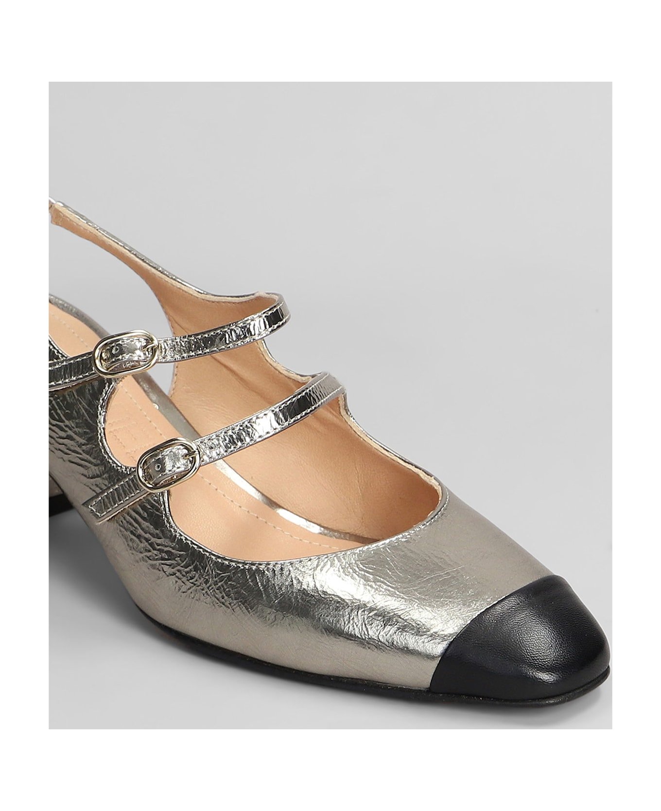 Julie Dee Pumps In Gunmetal Leather - Gunmetal