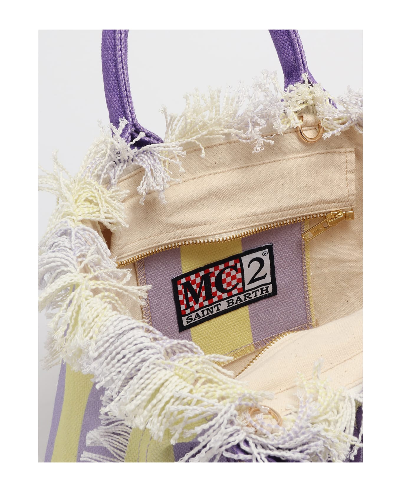 MC2 Saint Barth Handbag Shopping Bag - LILLA-GIALLO