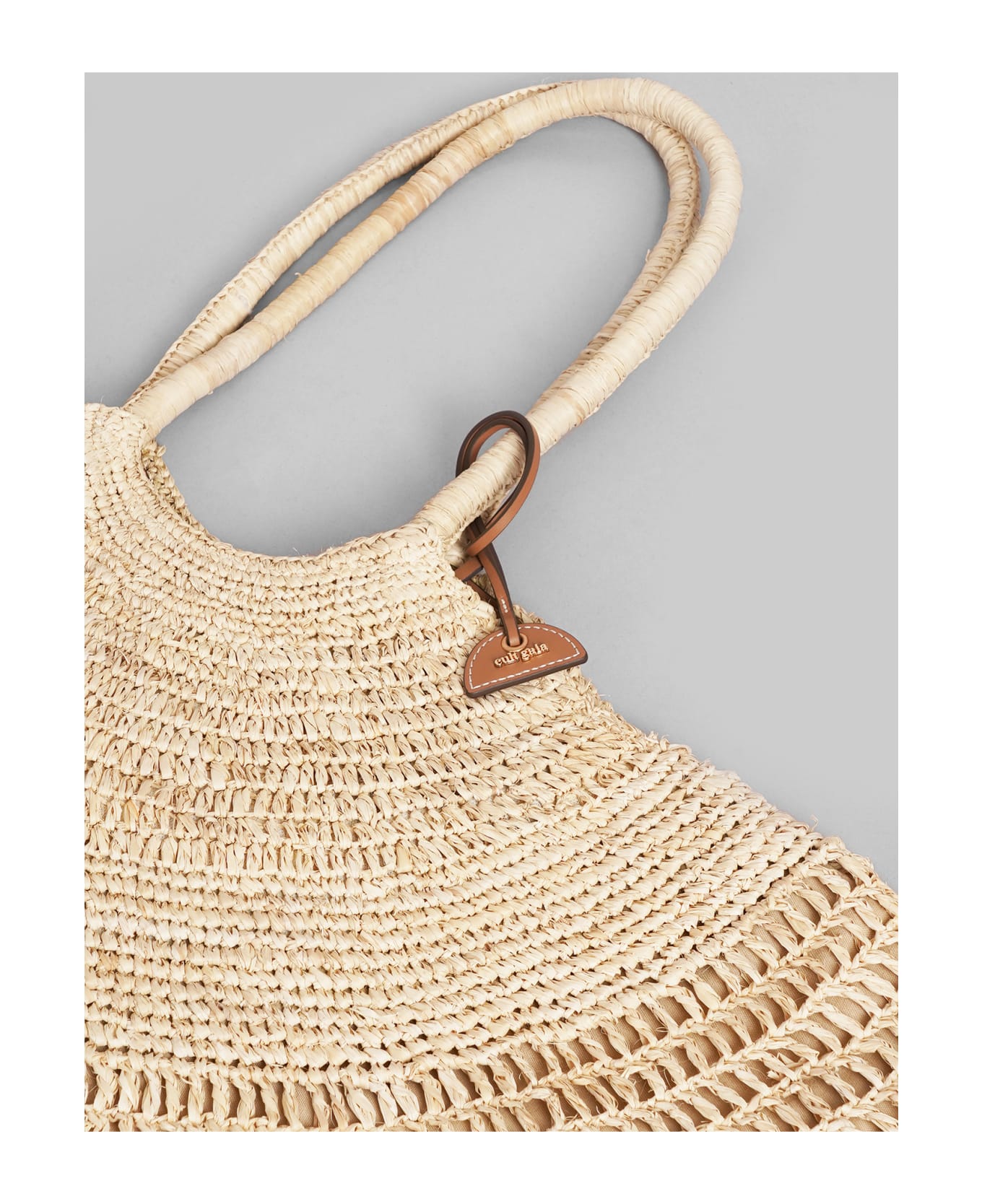 Cult Gaia Lucia Tote In Beige Wool And Polyamide - beige