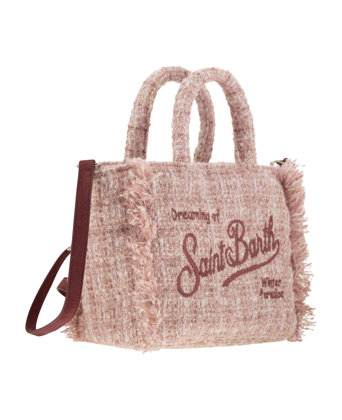 MC2 Saint Barth Mini Vanity Bag With Bangs And Embroidered Logo - Pink ショルダーバッグ