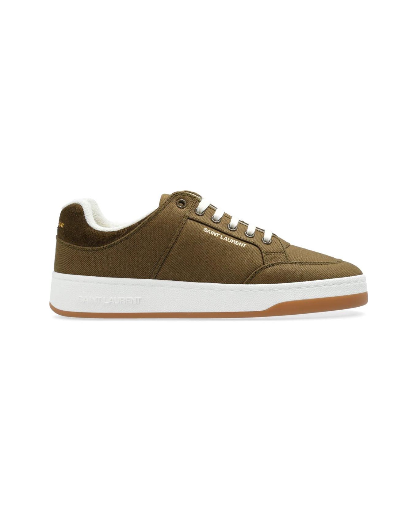 Saint Laurent Sl/61 Lace-up Sneakers - CACTUS/MILITARY GREE