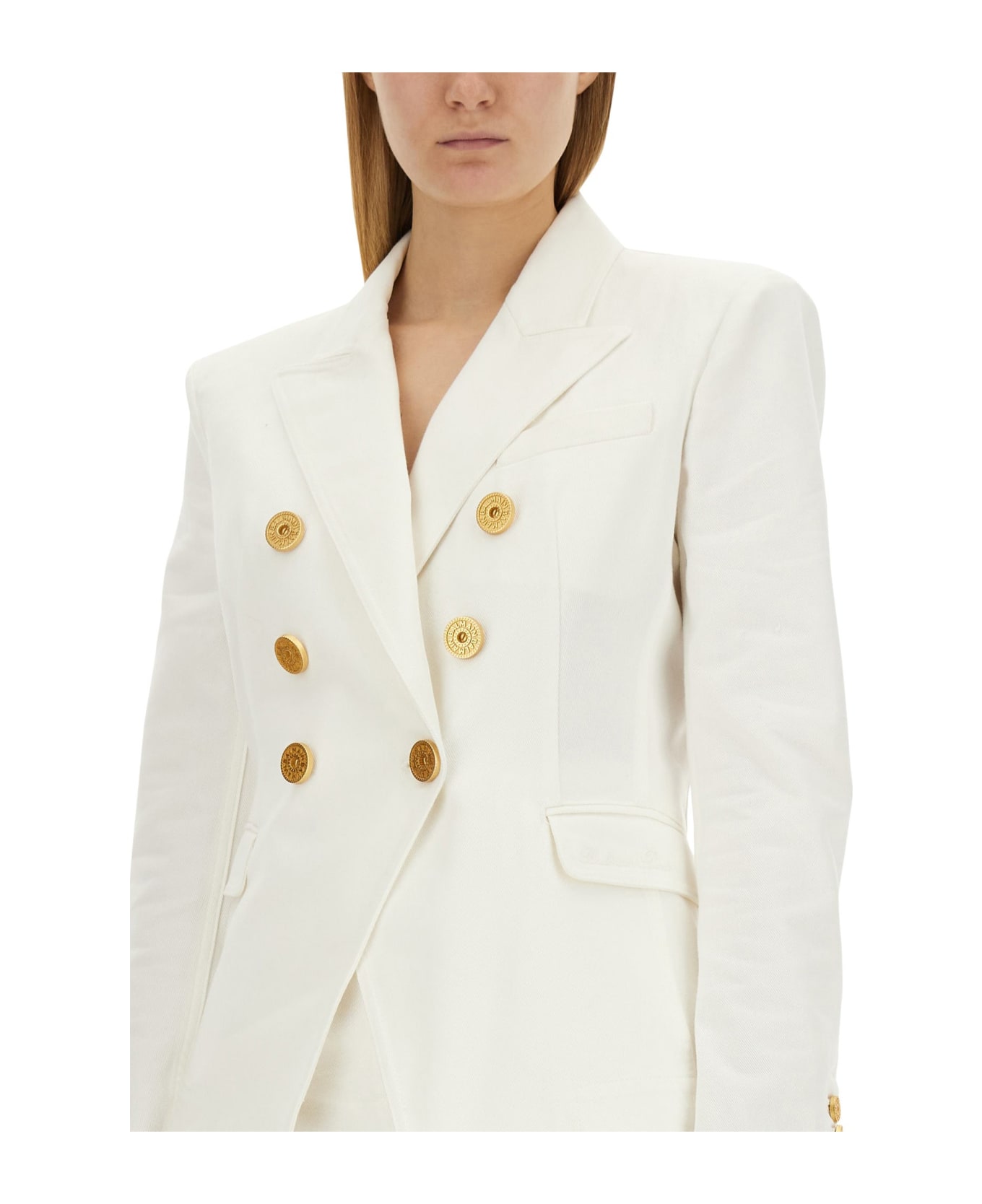 Balmain Six-button Jacket - WHITE