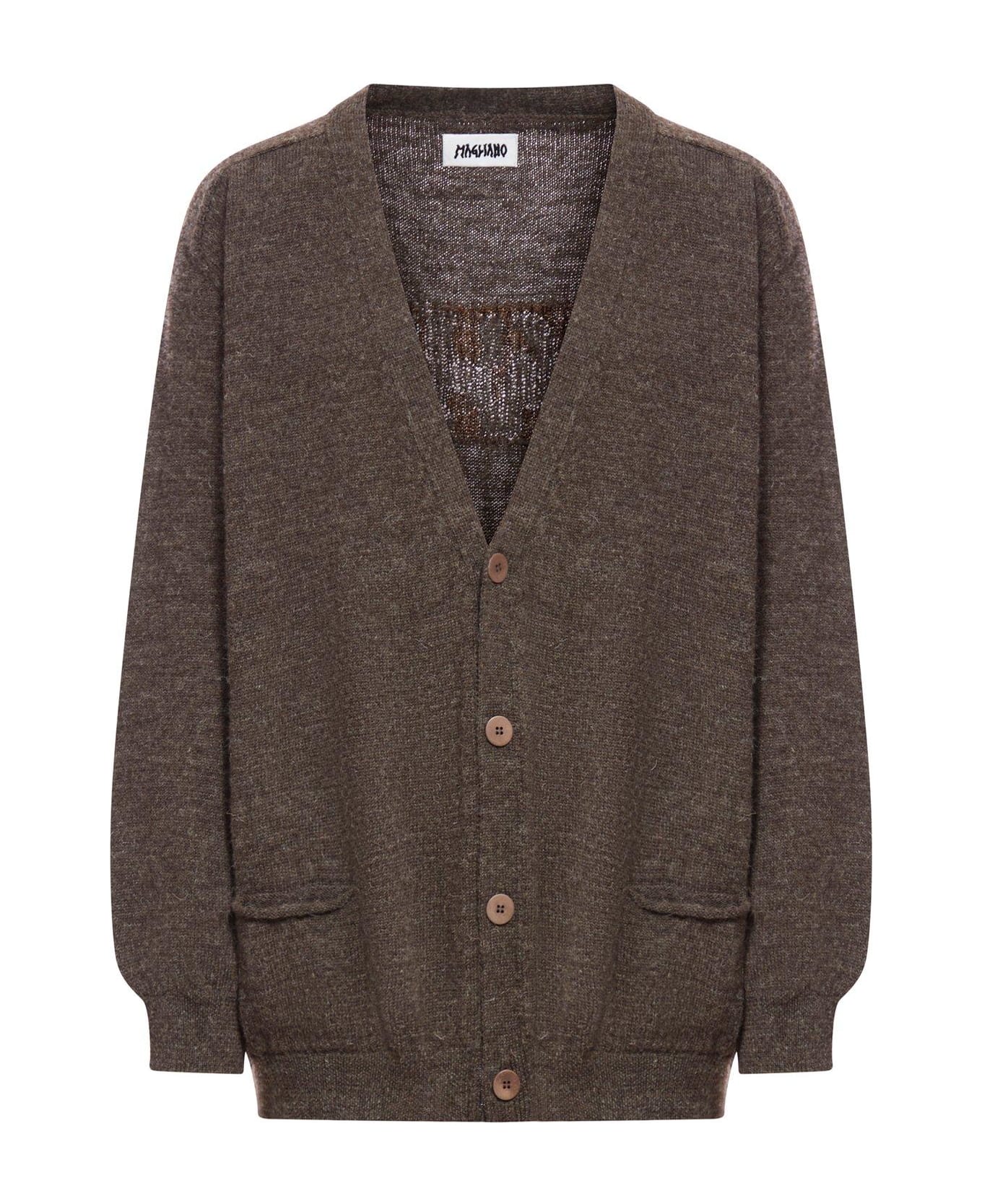 Magliano Grampa Knitted Cardigan - Grey