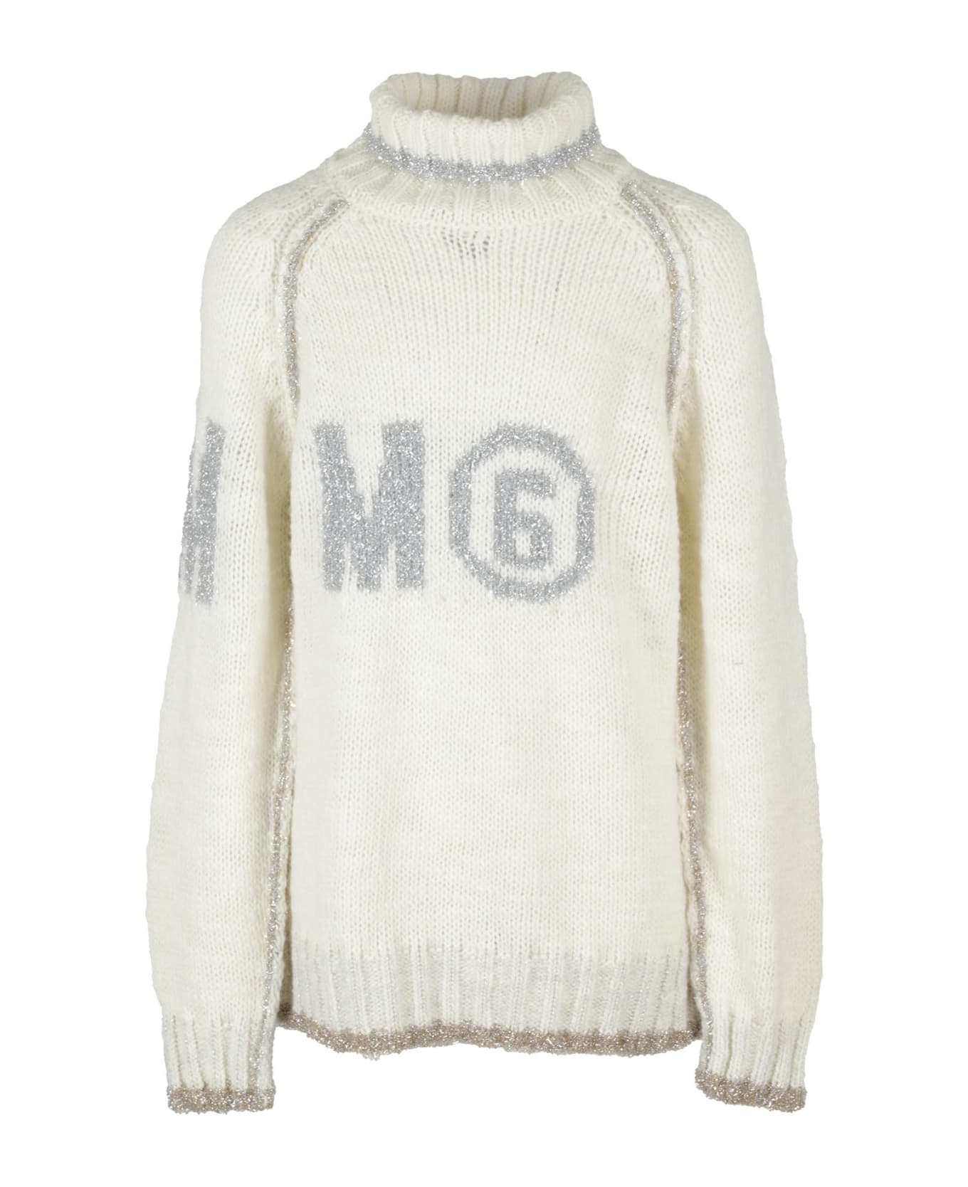 MM6 Maison Margiela Maglia - White ニットウェア＆スウェットシャツ