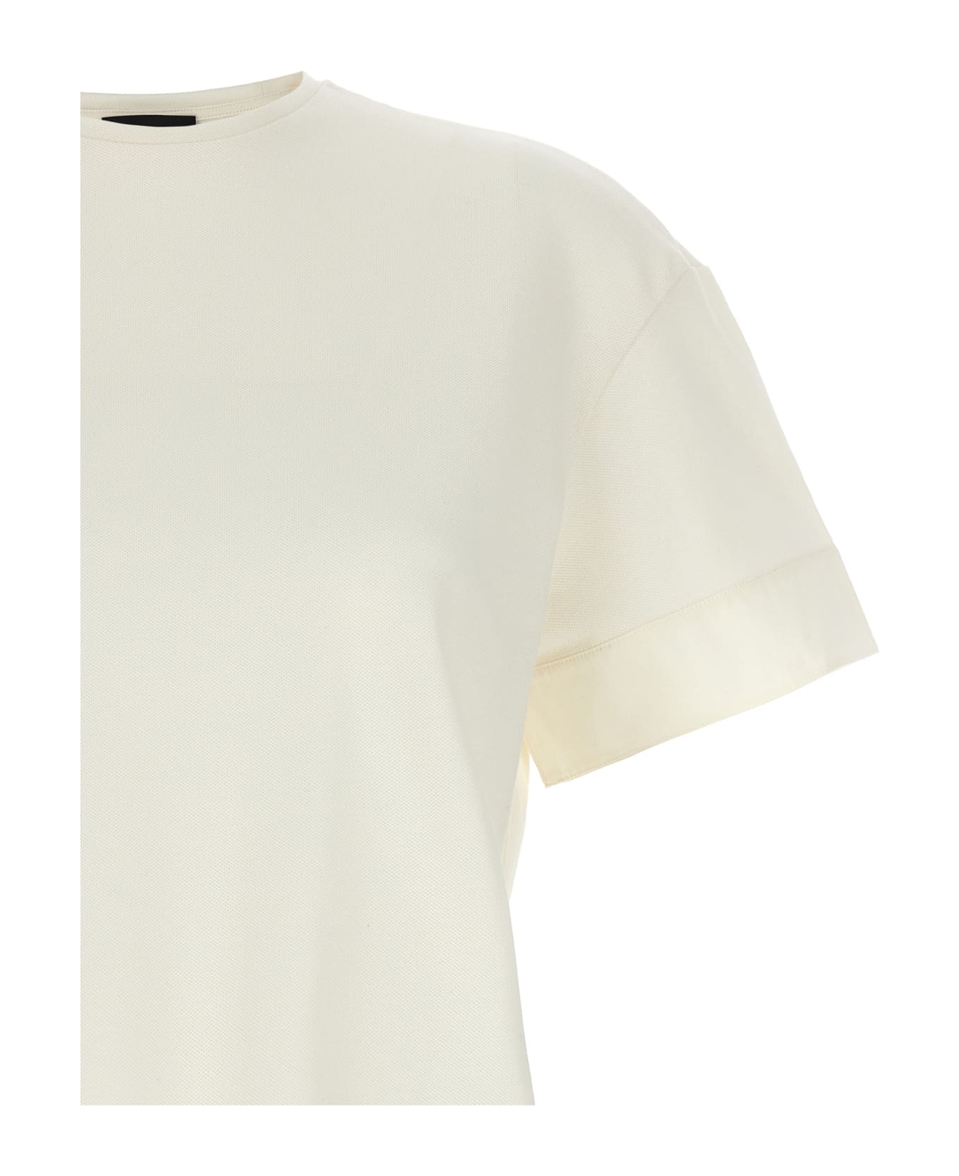Theory Piqué Cotton Top - White Tシャツ