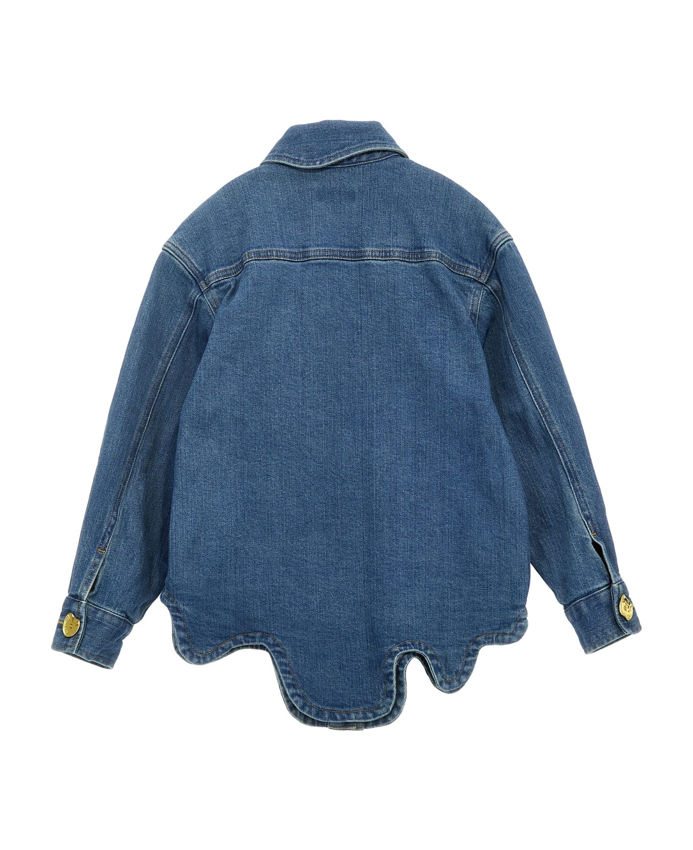 Moschino Button Detail Jacket - Blue コート＆ジャケット