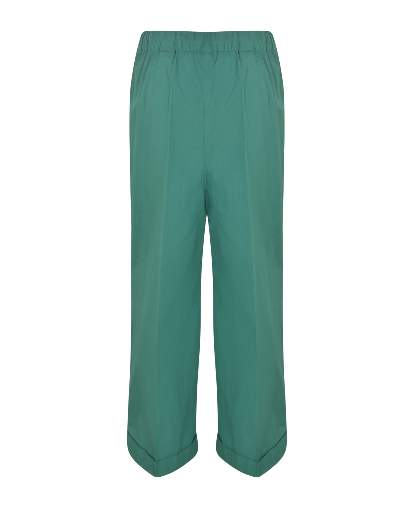 Kiltie Cropped Trousers - Emerald