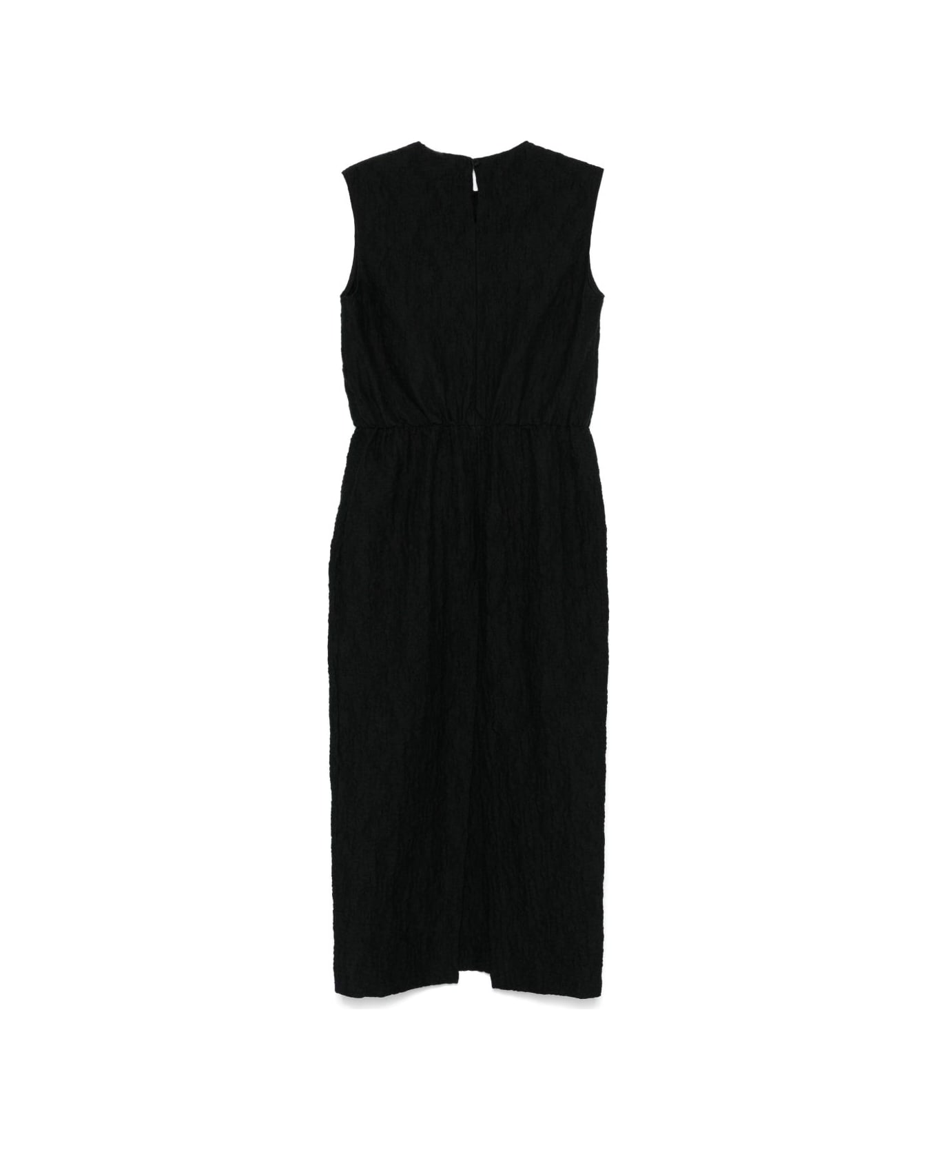 Harris Wharf London Cotton Long Dress - Black