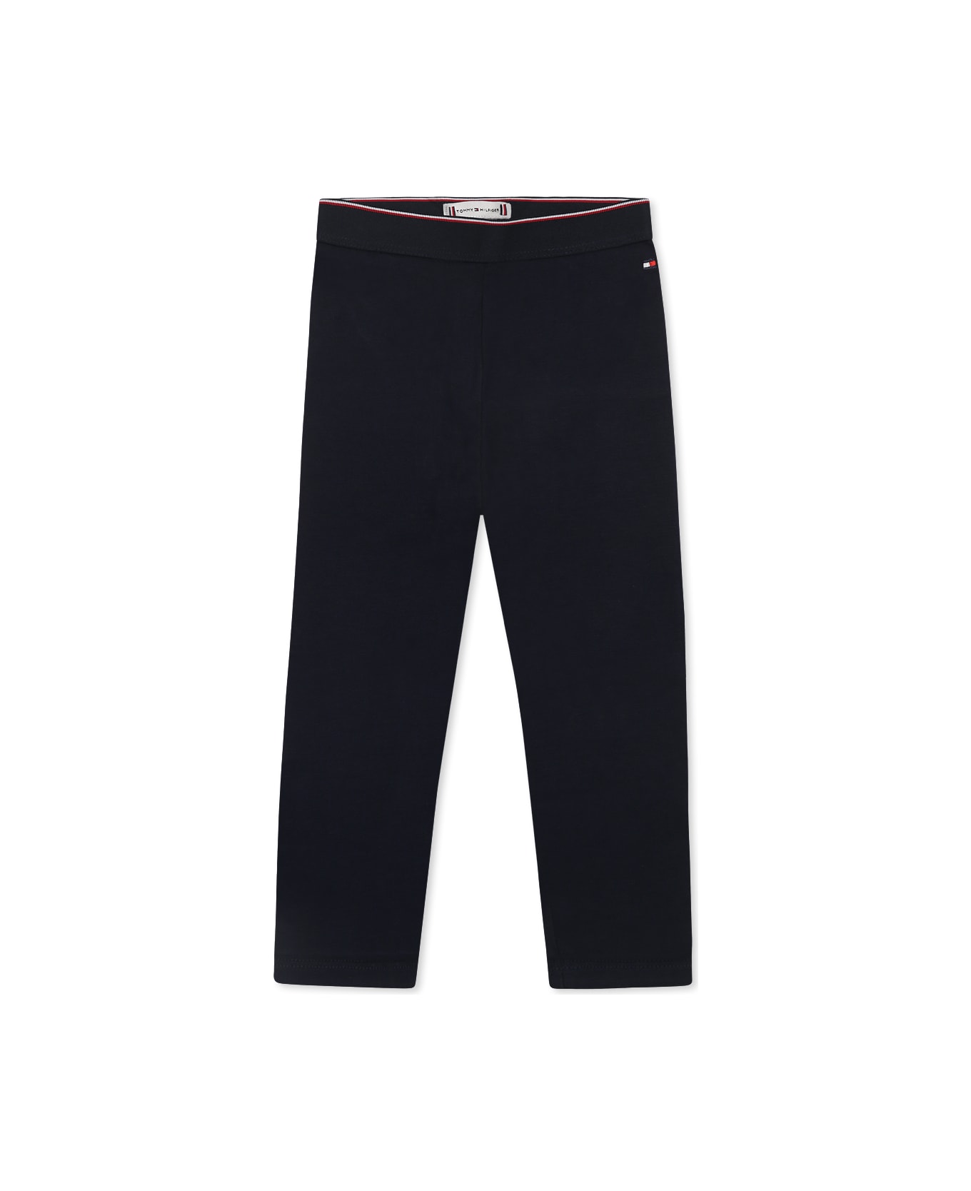 Tommy Hilfiger Blue Leggings For Baby Girl With Flag - Blue