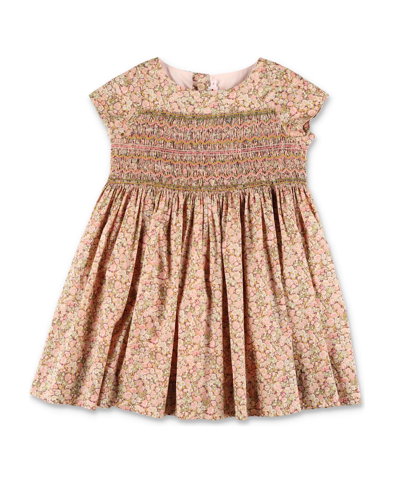 Bonpoint Duchessa Floral Dress In Liberty Cotton - ORANGE