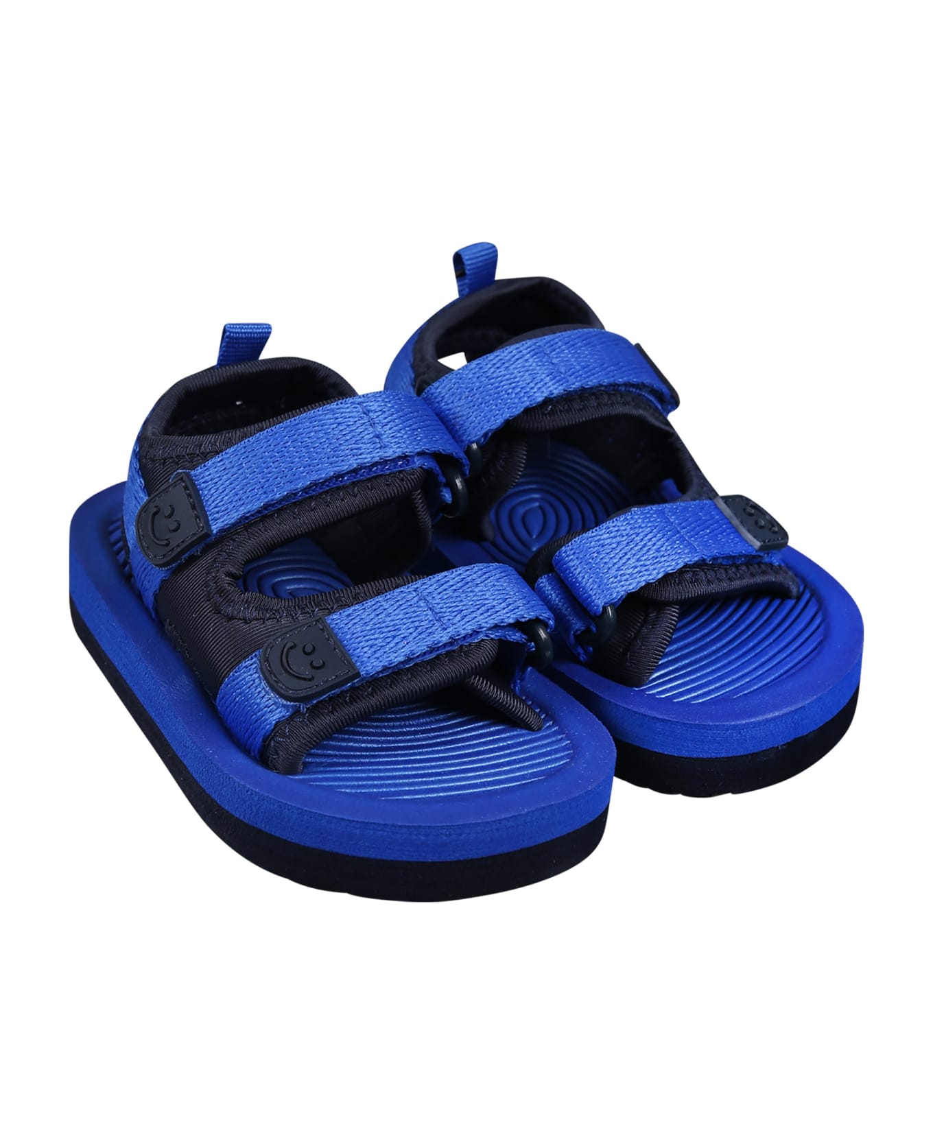 Molo Blue Sandals For Baby Boy With Logo - Blue シューズ