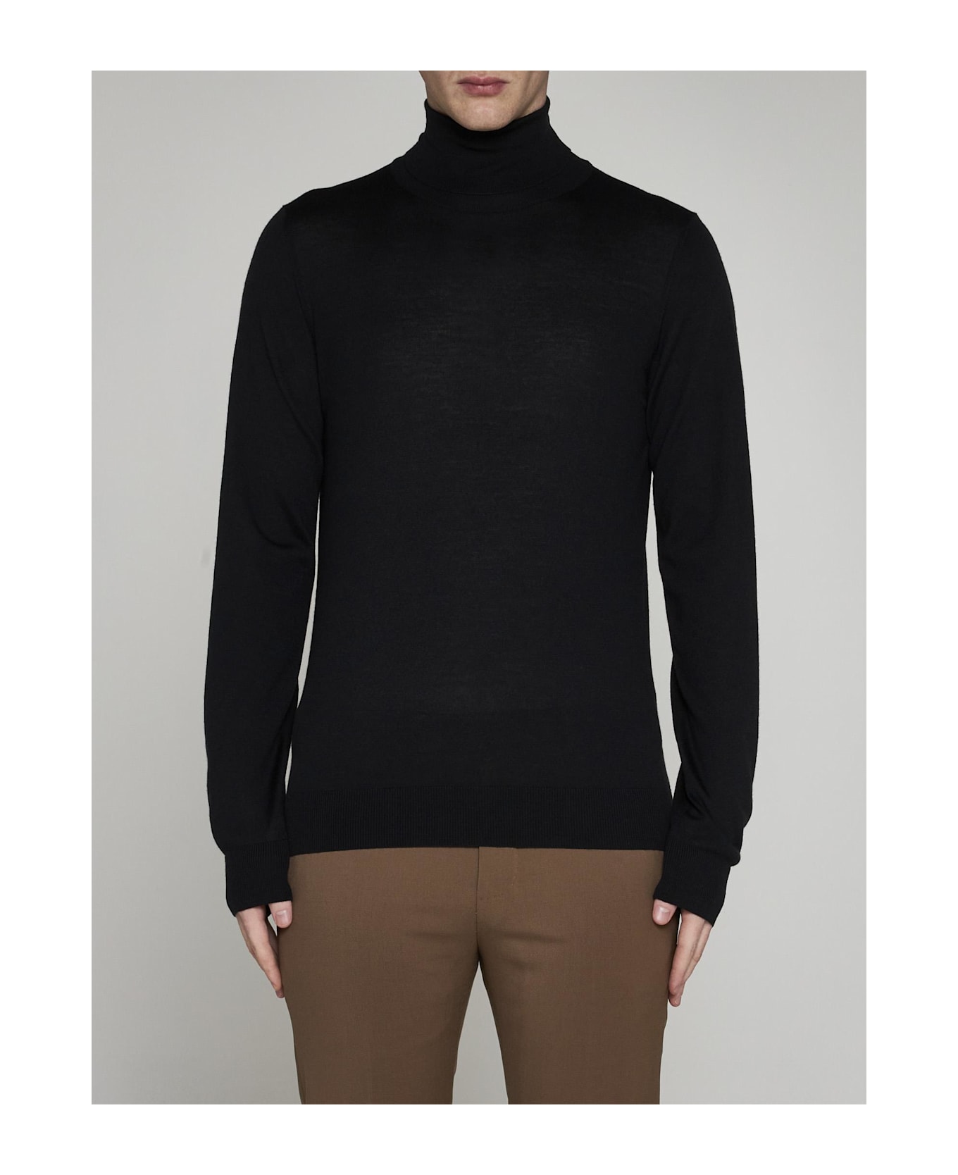 Piacenza Cashmere Wool Turtleneck - Nero