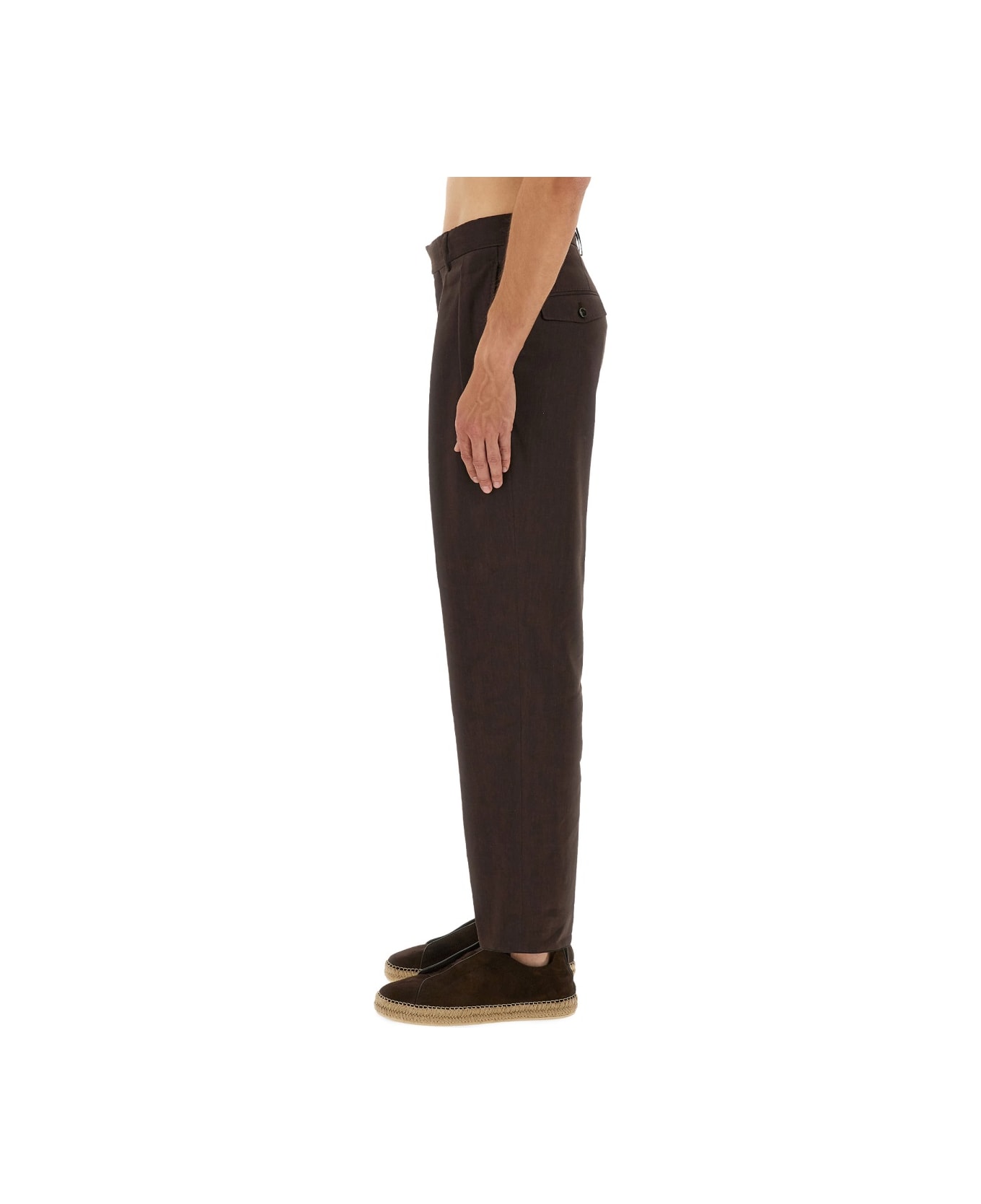 Hugo Boss Linen "port" Pants - BROWN