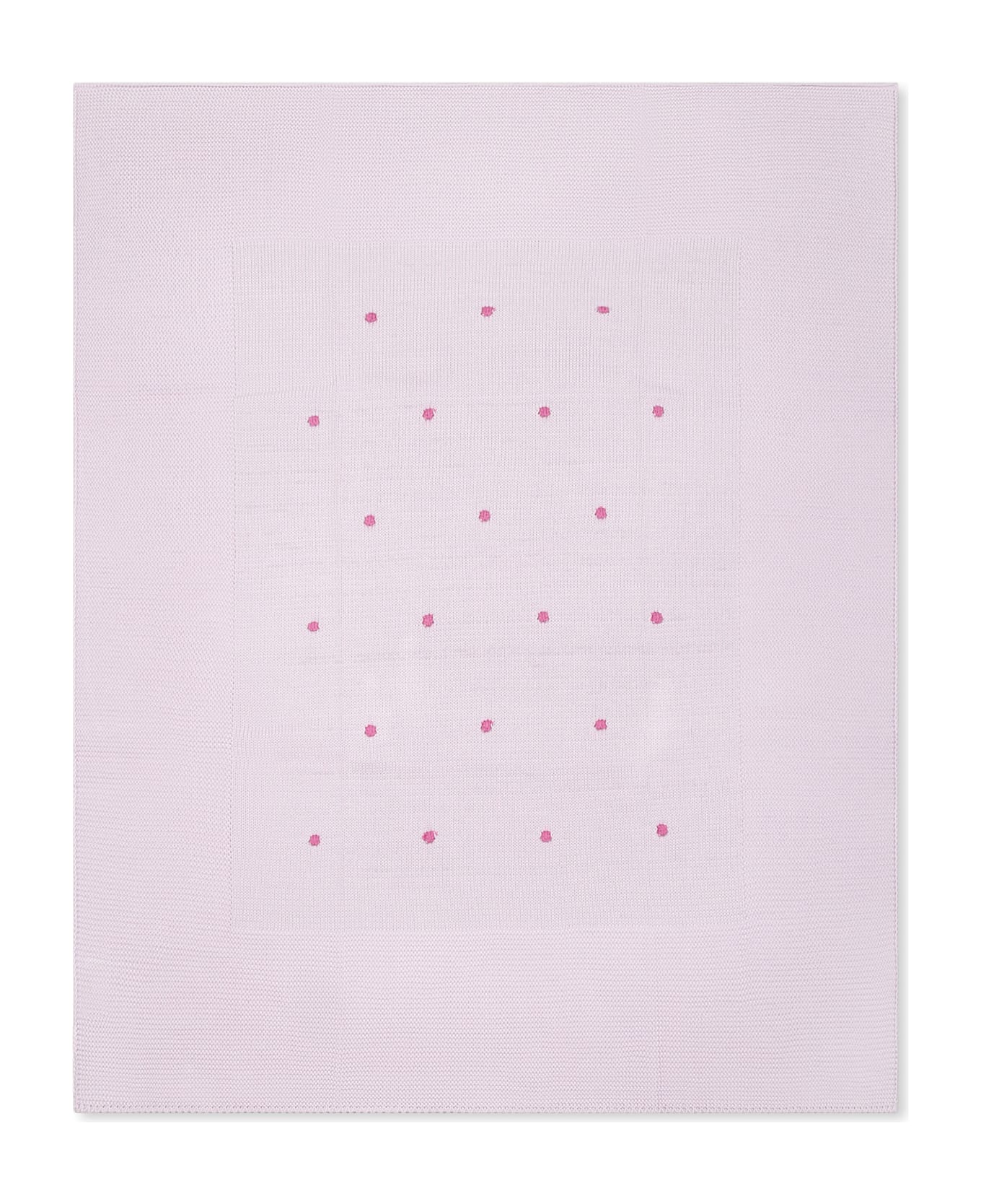 Little Bear Green Blanket For Babykids With Polka Dots - Violet