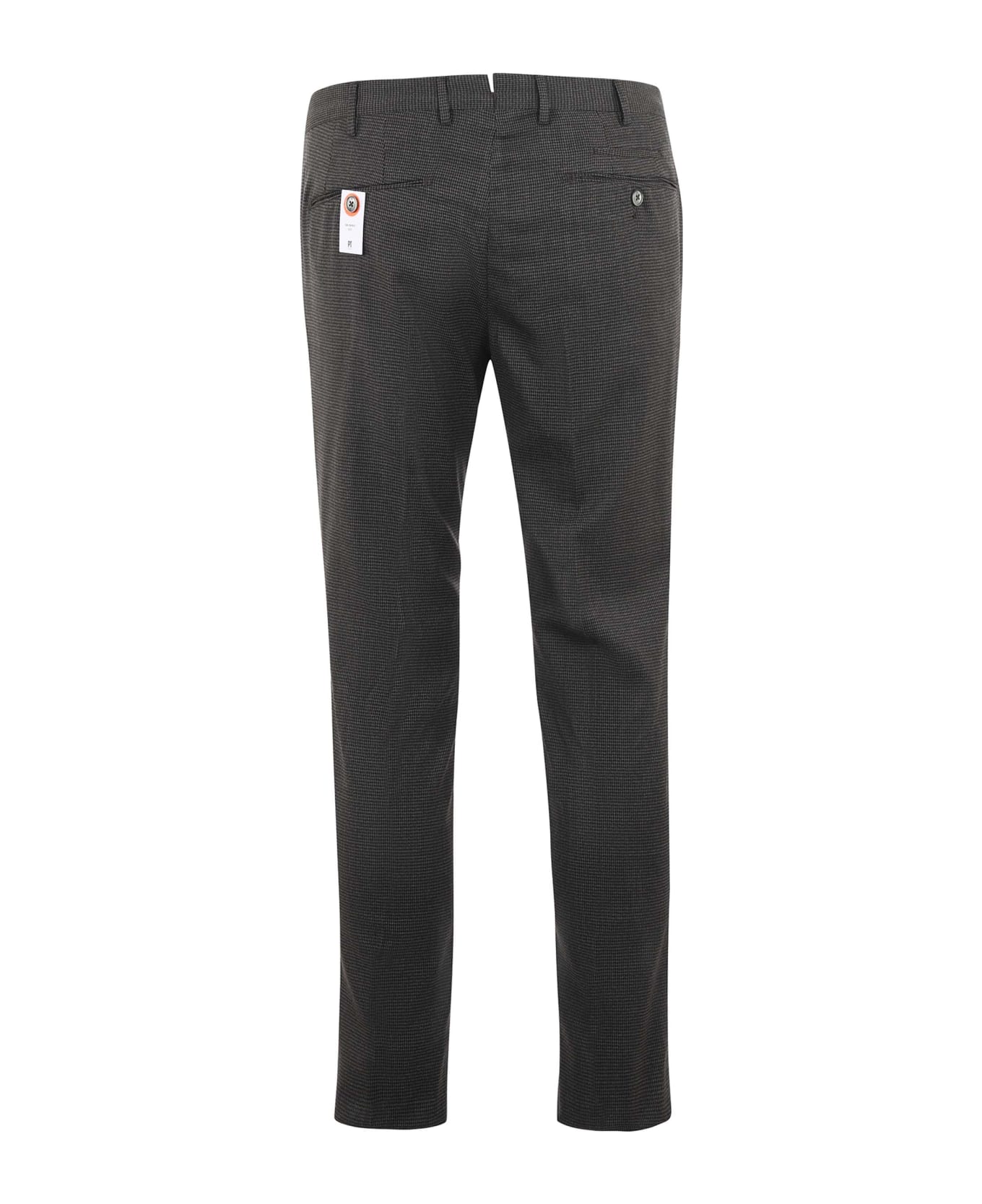 PT Torino Pt01 Trousers In Stretch Wool Blend - Marrone