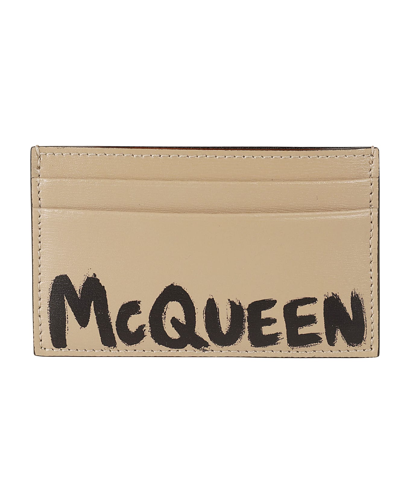 Alexander McQueen Logo Card Holder - Beige