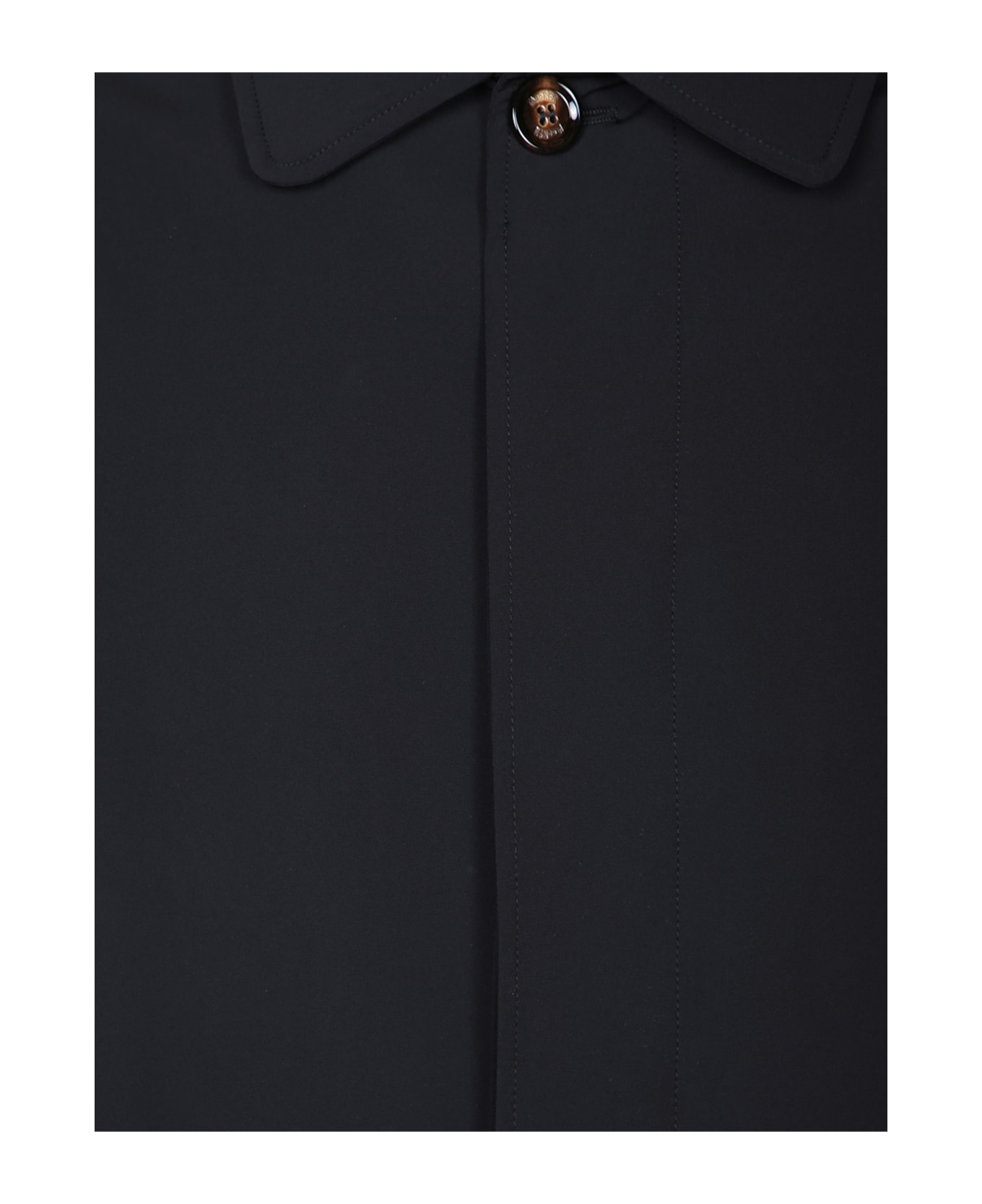 Moorer Vittor Nyl Blue Three-quarter Coat - Blue