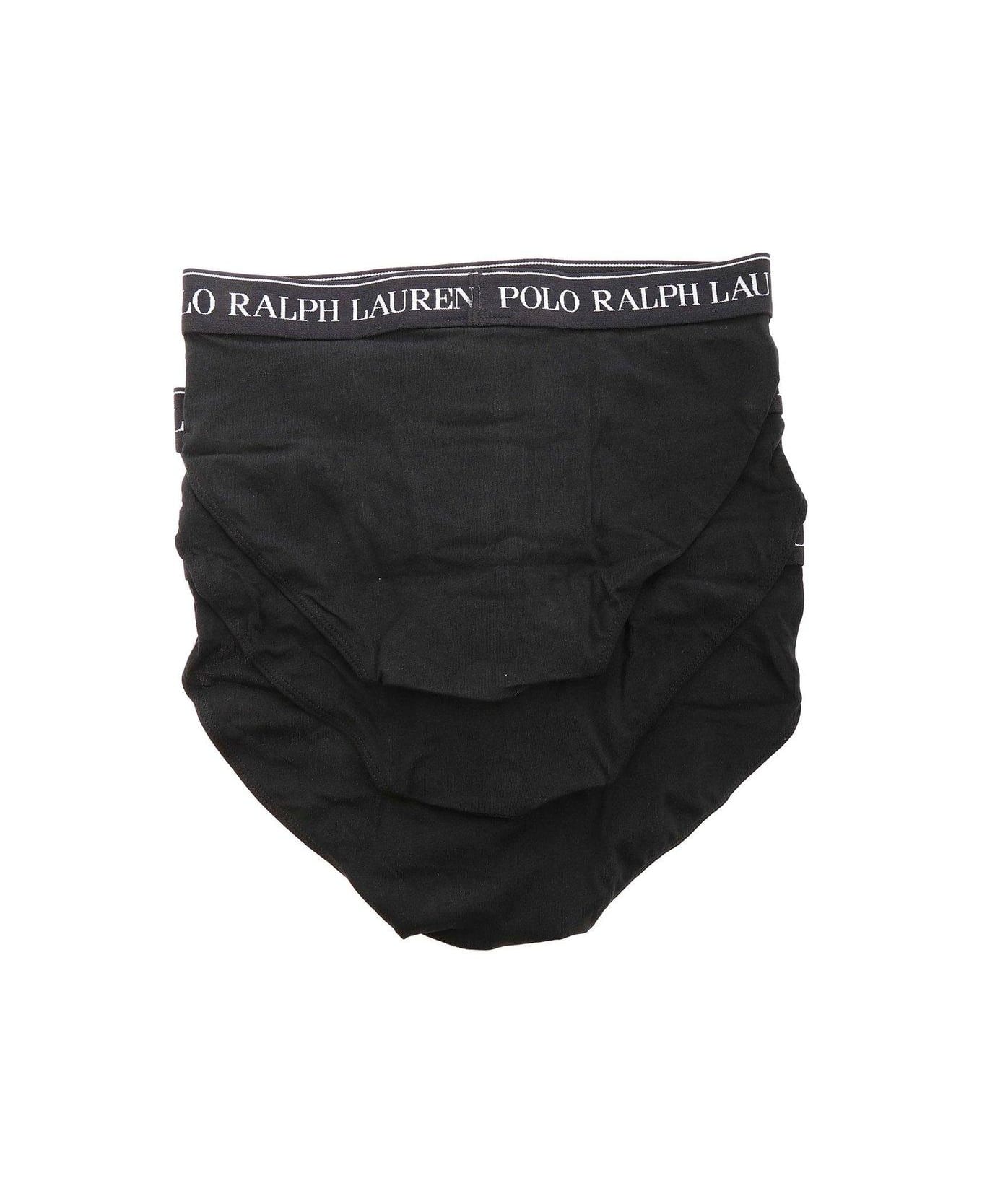 Polo Ralph Lauren Logo Band Three-pack Briefs Polo Ralph Lauren - BLACK ショーツ