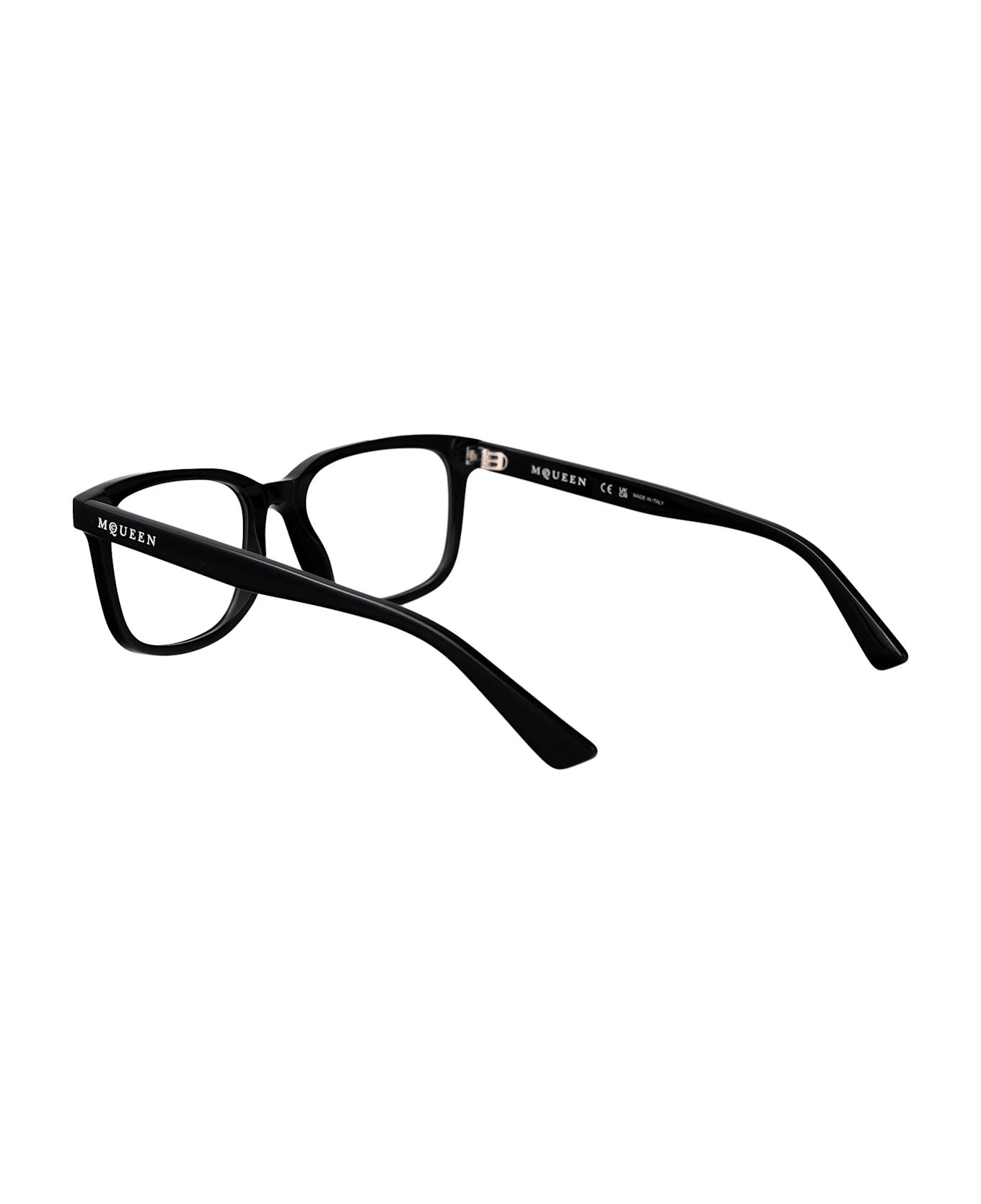 Alexander McQueen Eyewear Am0541o Glasses - BLACK-BLACK-TRANSPARENT