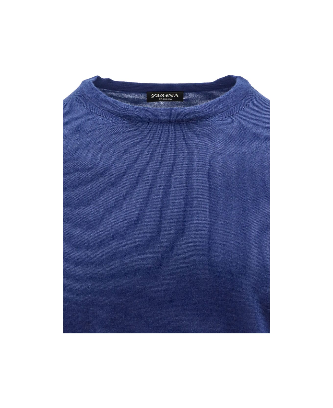 Zegna Sweater - Blue Medio Unito ニットウェア