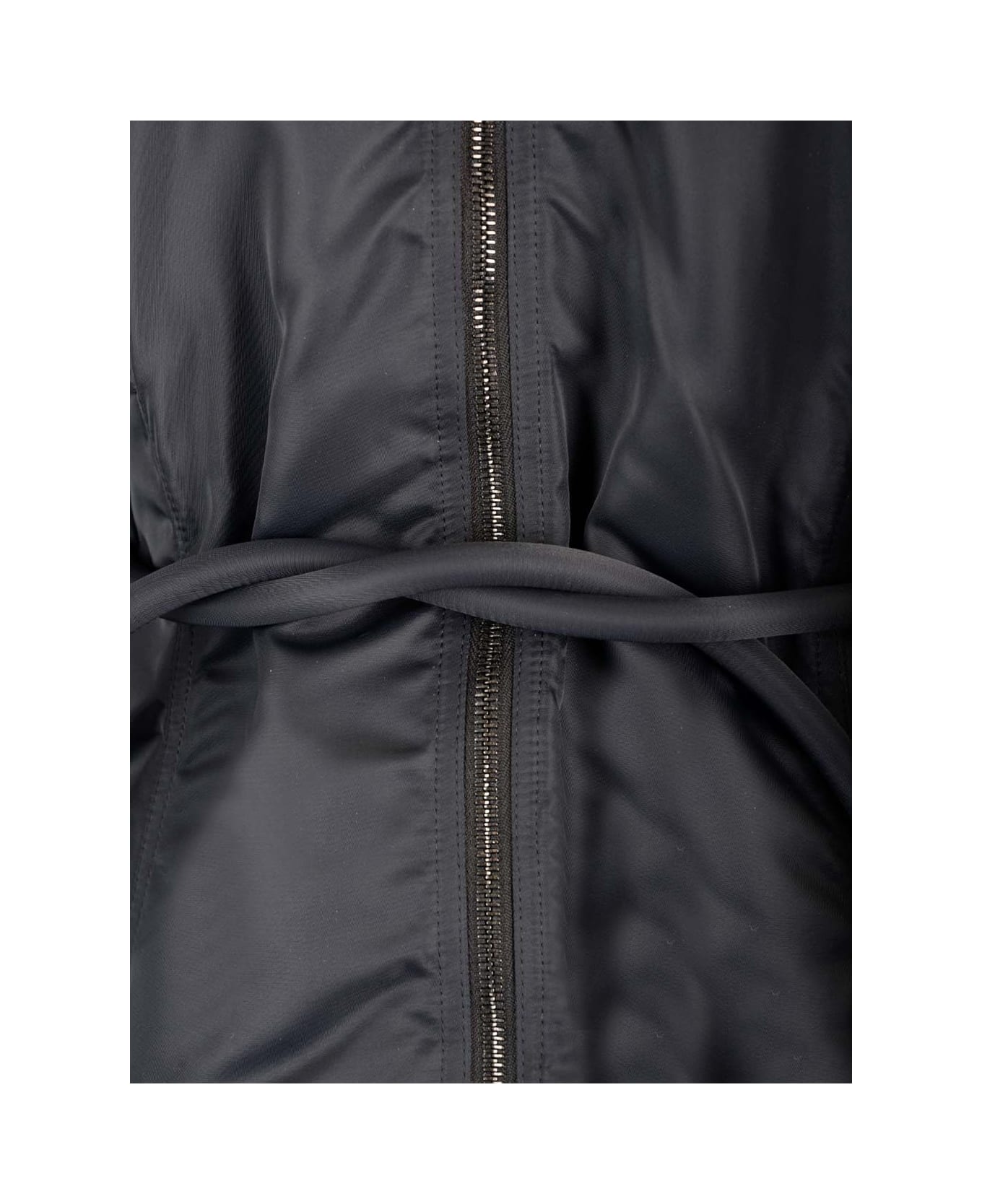 SportMax Zebu Hourglass Pufer Jacker Eco Leather Belt - BLUE