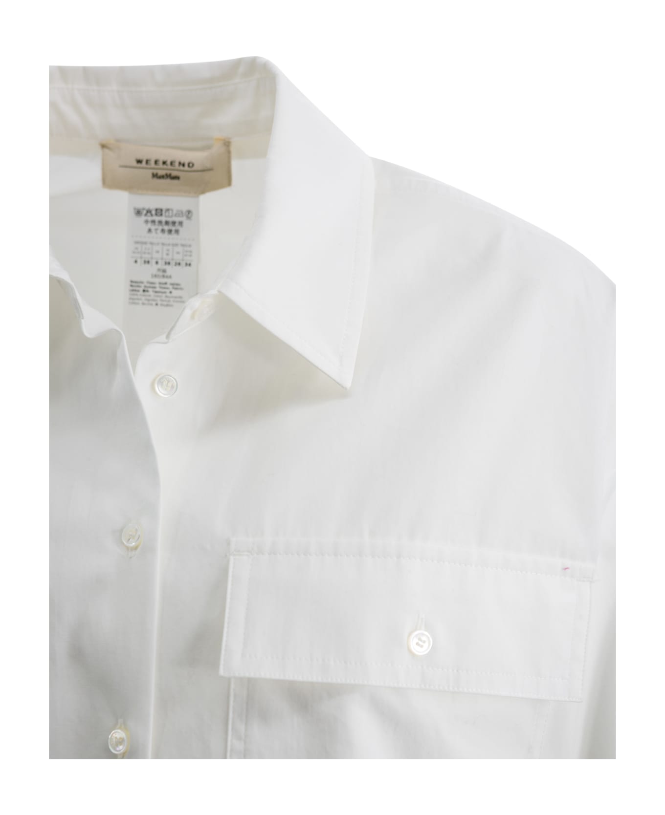 Weekend Max Mara Carter Poplin Crop Shirt - Bianco