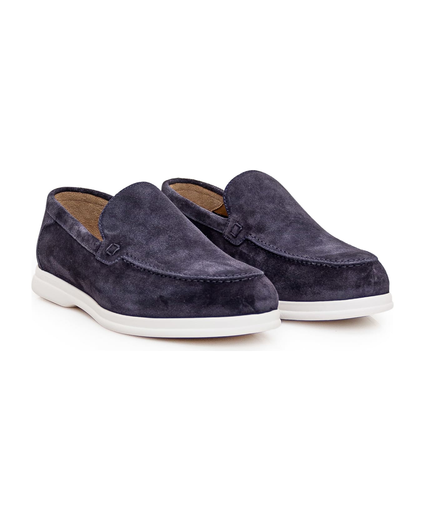 Doucal's Leather Loafer - NOTTE FDO BIANCO ローファー＆デッキシューズ