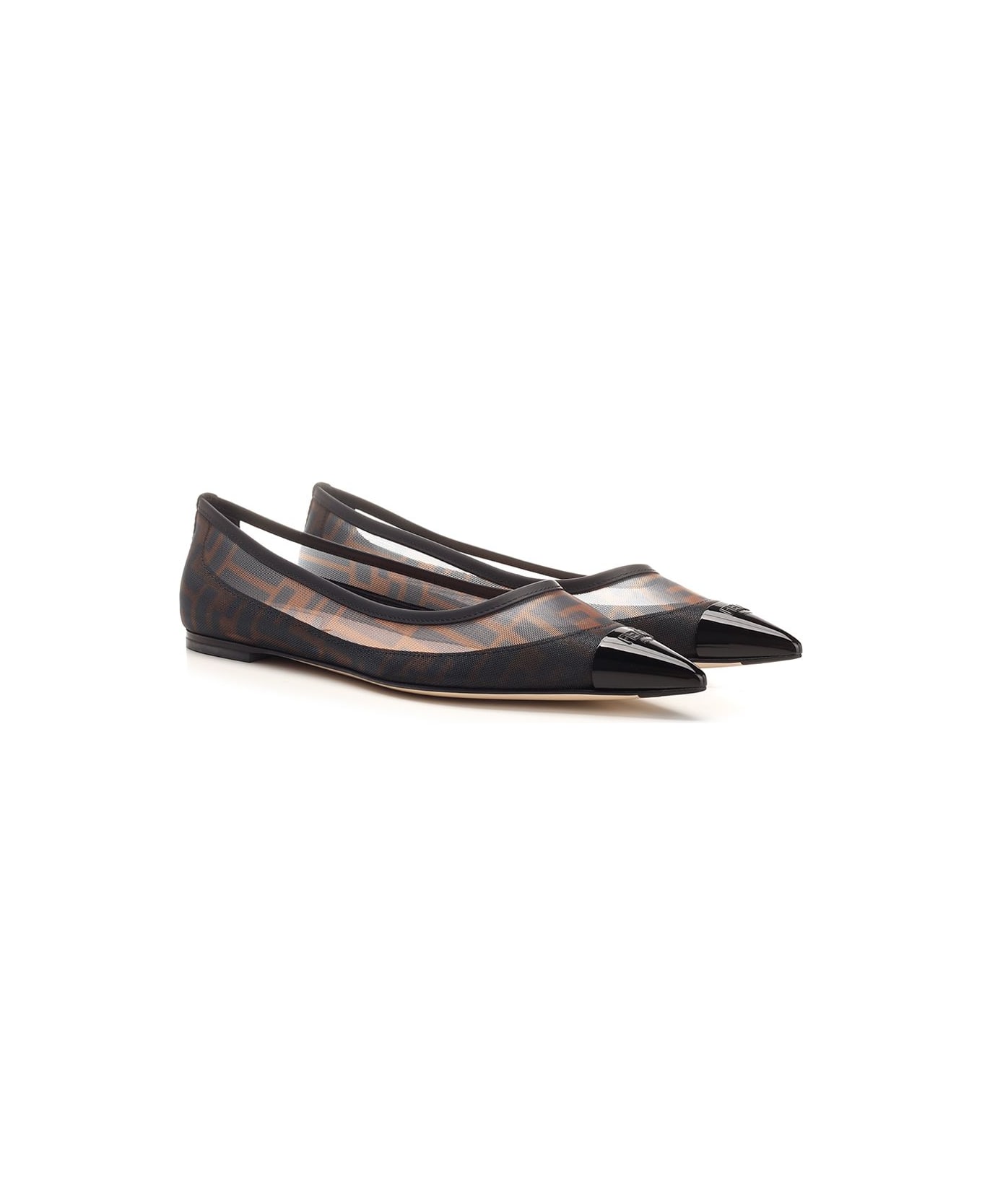Fendi Ff Mesh Flat Shoes - Black
