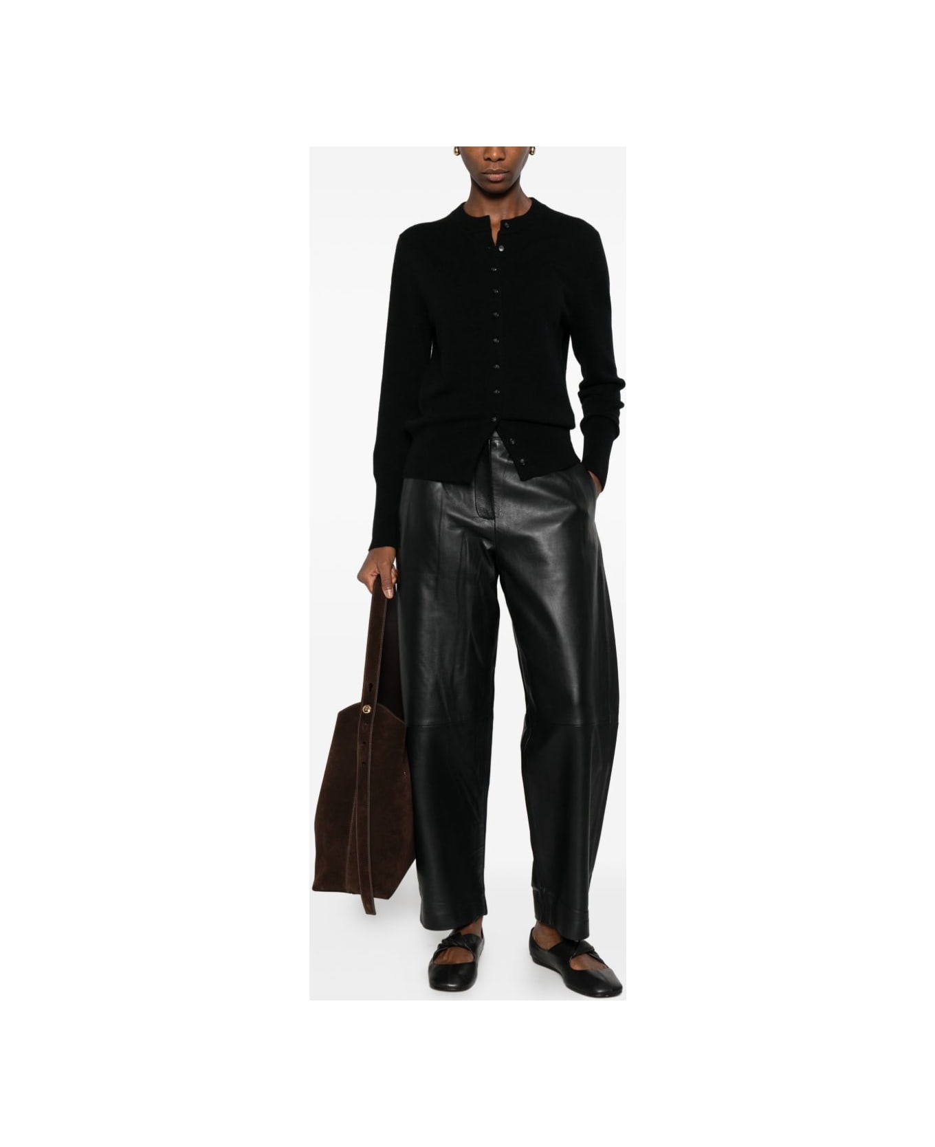 Lisa Yang Wool Cardigan Sweater - Black